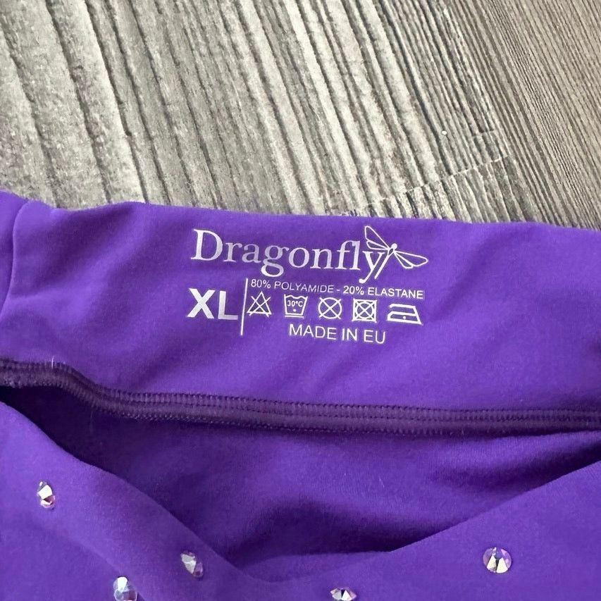 Dragonfly dragonfly purple bedazzled hot shorts Size 26" / US 2 / IT 38 - 2 Thumbnail