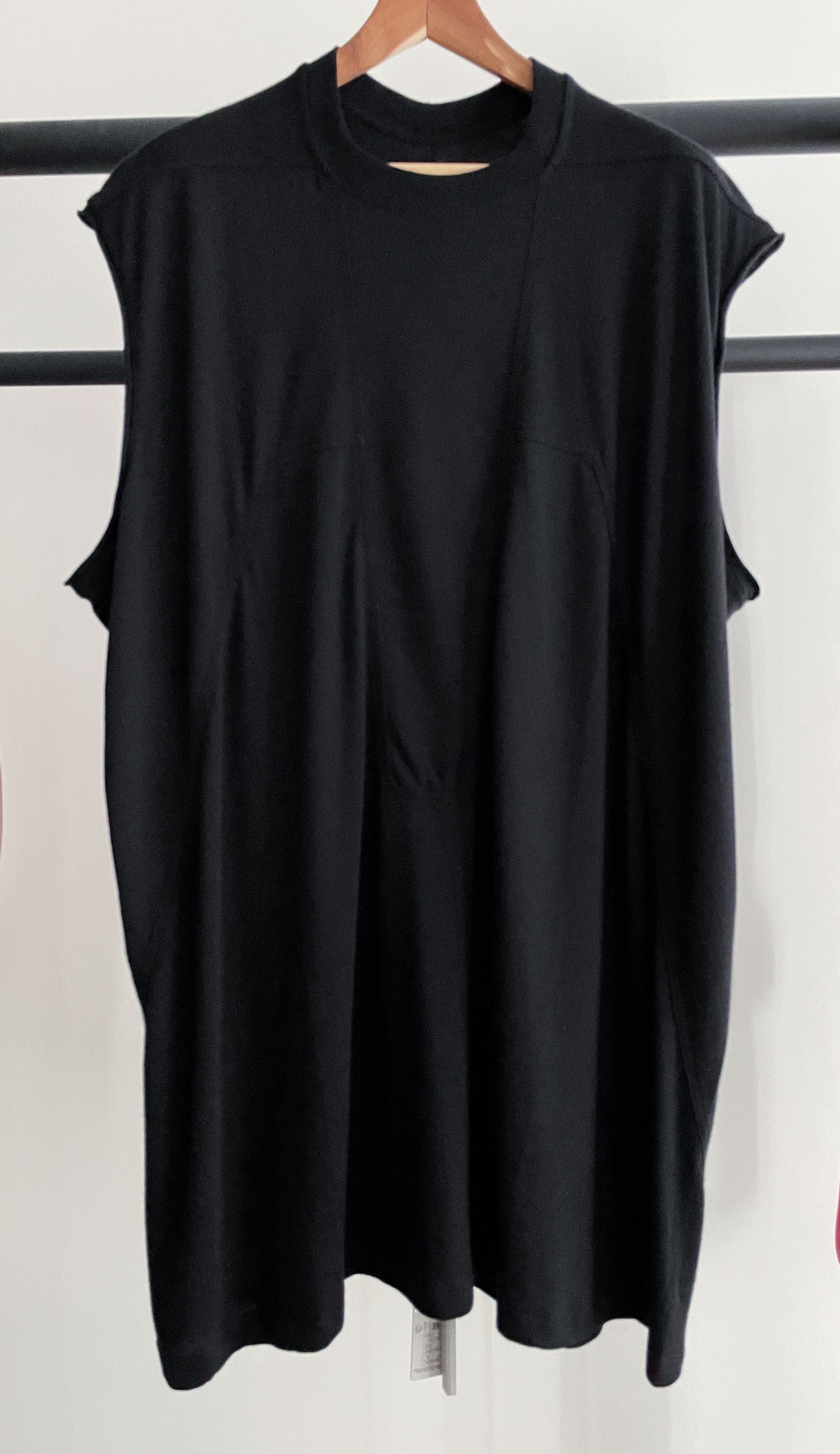 Rick Owens FW24 PORTERVILLE SPLINTERED TARP T IN BLACK RAININO