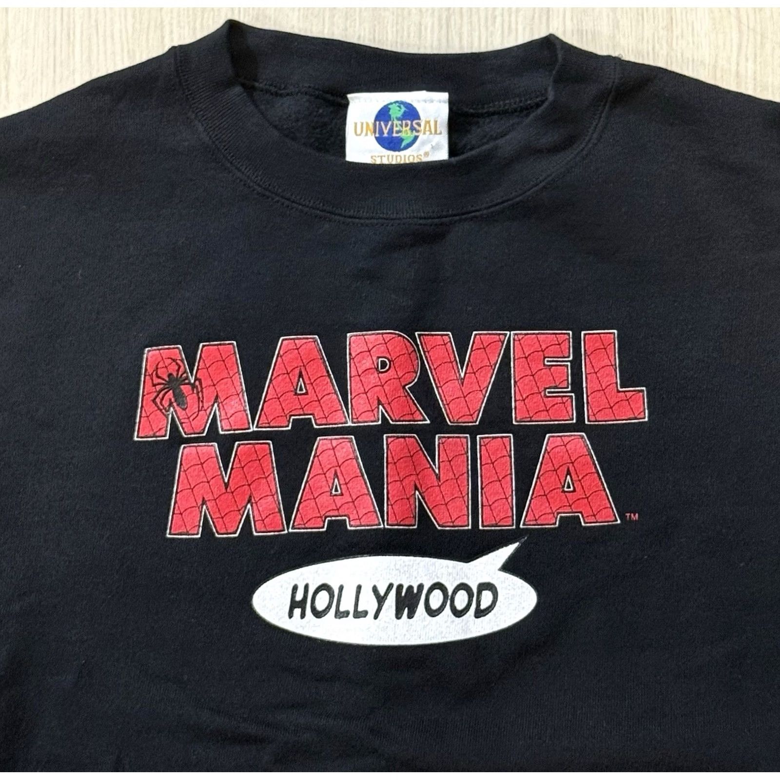 Vintage VINTAGE Marvel Mania Crewneck Sweatshirt University? Universal Studios Spider-Man 90s Medium Black Unisex Adults Crew Neck Graphic Print Size US M / EU 48-50 / 2 - 3 Thumbnail
