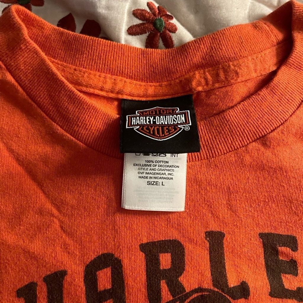 Harley Davidson Harley-Davidson Bold Orange Graphic Tee size L Size US L / EU 52-54 / 3 - 3 Thumbnail