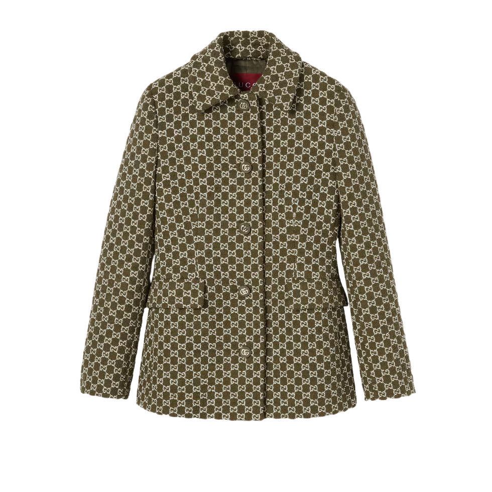 Gucci GUCCI $3700 Forest Green Cotton Jacket New & Authentic (Wome Size M / US 6-8 / IT 42-44 - 1 Preview