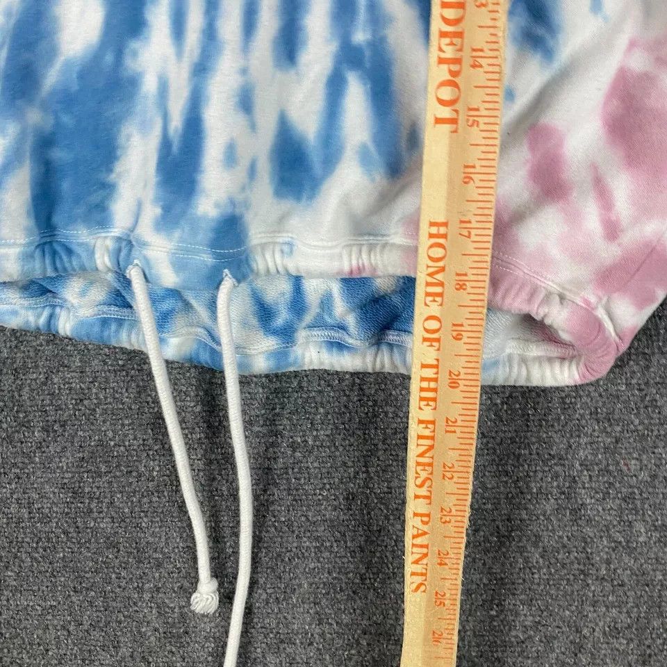 Hollister Hollister Cropped Hoodie Women's Large Tie Dye Cotton Blend Size L / US 10 / IT 46 - 6 Thumbnail
