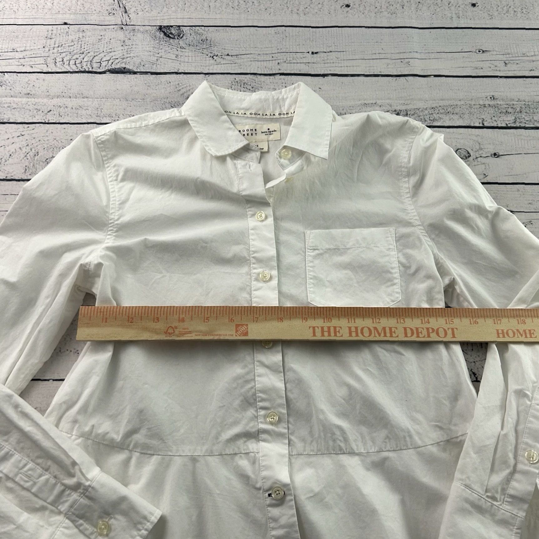 Vintage kate spade New York Broome Street Long Sleeve Button-Up Shirt Women's Small White Size S / US 4 / IT 40 - 4 Thumbnail