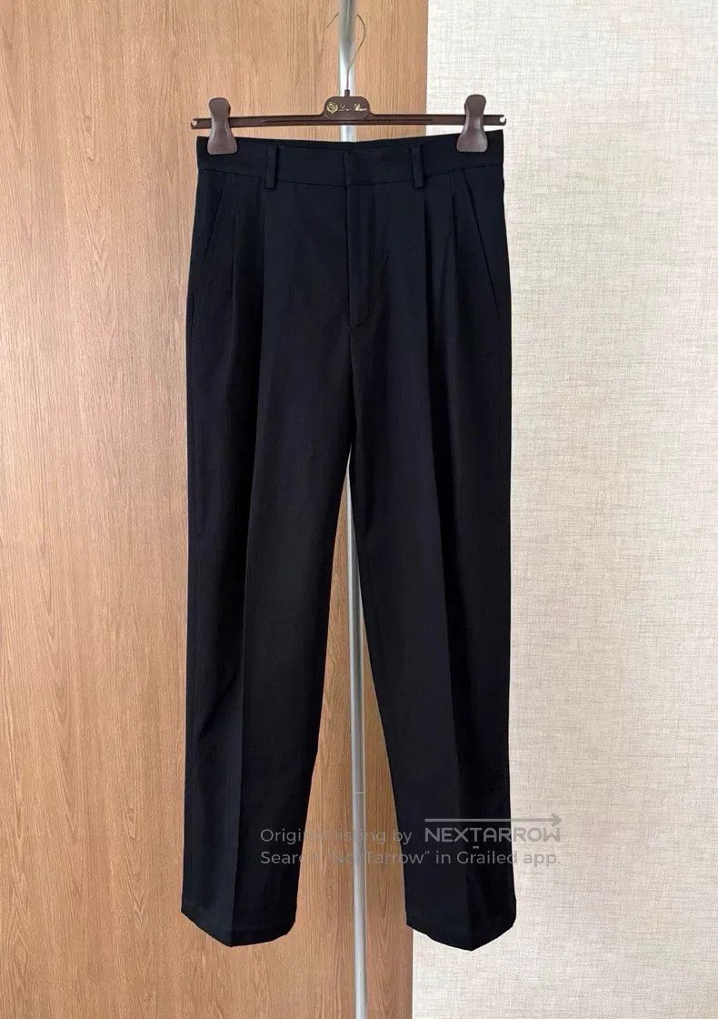 Hermes Autumn-Winter Men's Gabardine Pleated Casual Pants