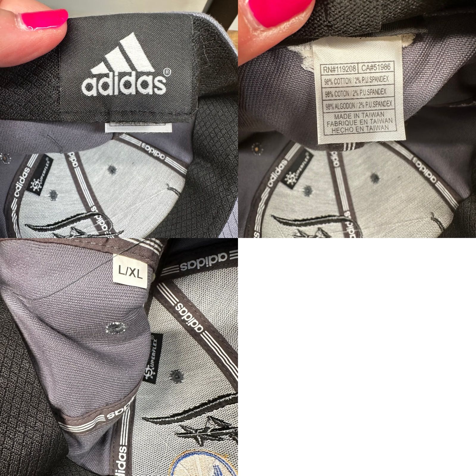 Adidas Adidas Grey NBA Basketball Cap Mens LXL Sport Casual Hat Size ONE SIZE - 8 Thumbnail