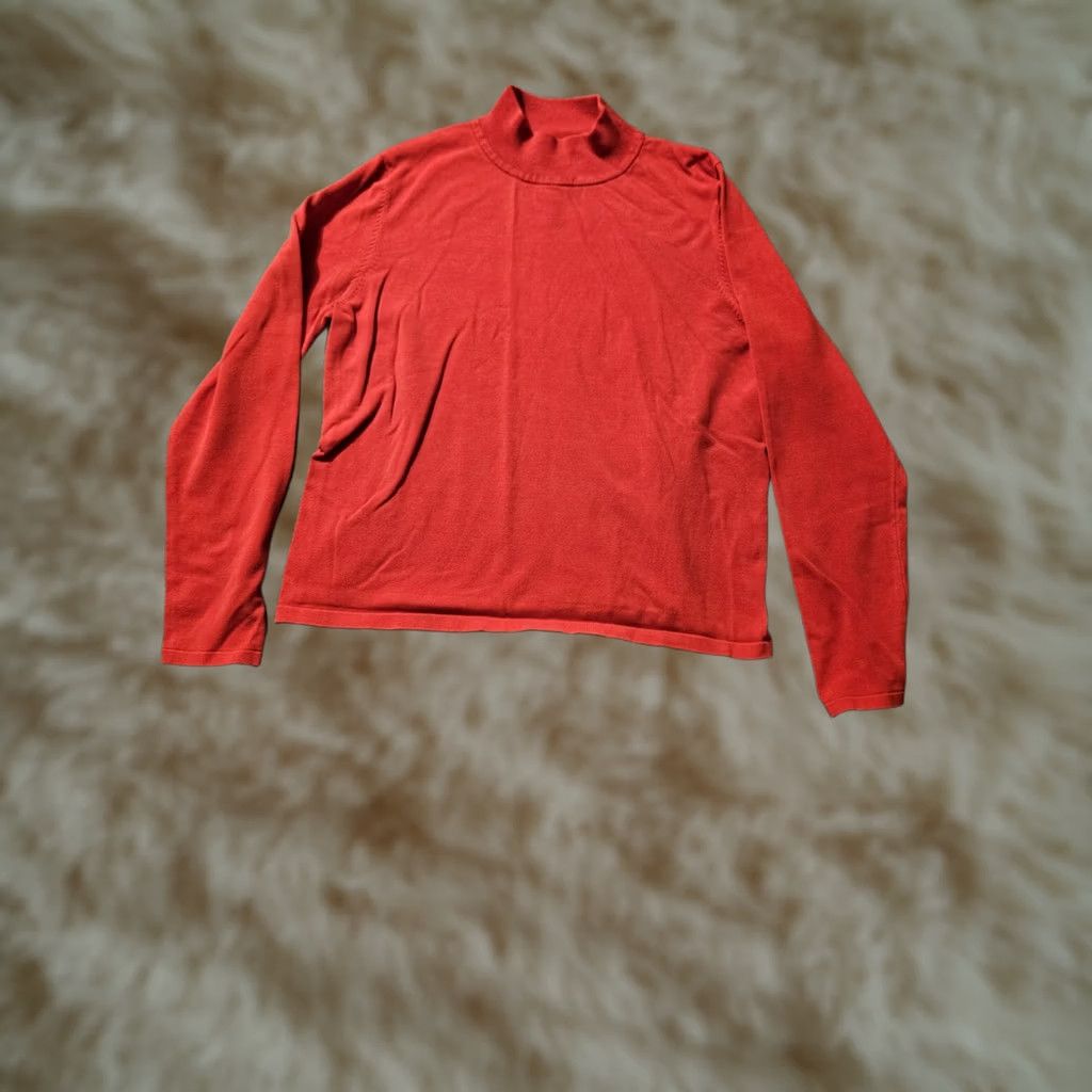 Pendleton Pendleton Shirt Women's Medium Red 75% Silk 25% Nylon Mock Neck Pullover Size M / US 6-8 / IT 42-44 - 1 Thumbnail