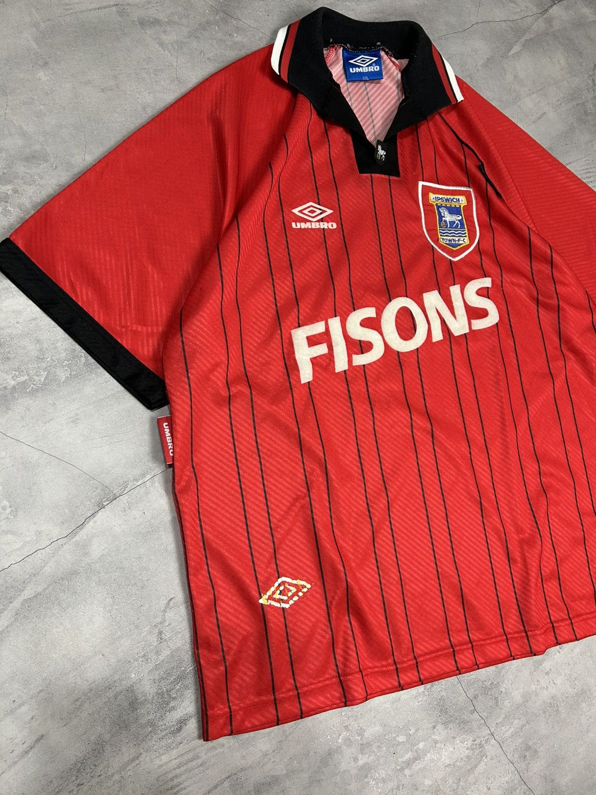 Umbro Ipswich Town Soccer Jersey Umbro Football Shirt RARE 1993/95 Size US XXL / EU 58 / 5 - 3 Thumbnail