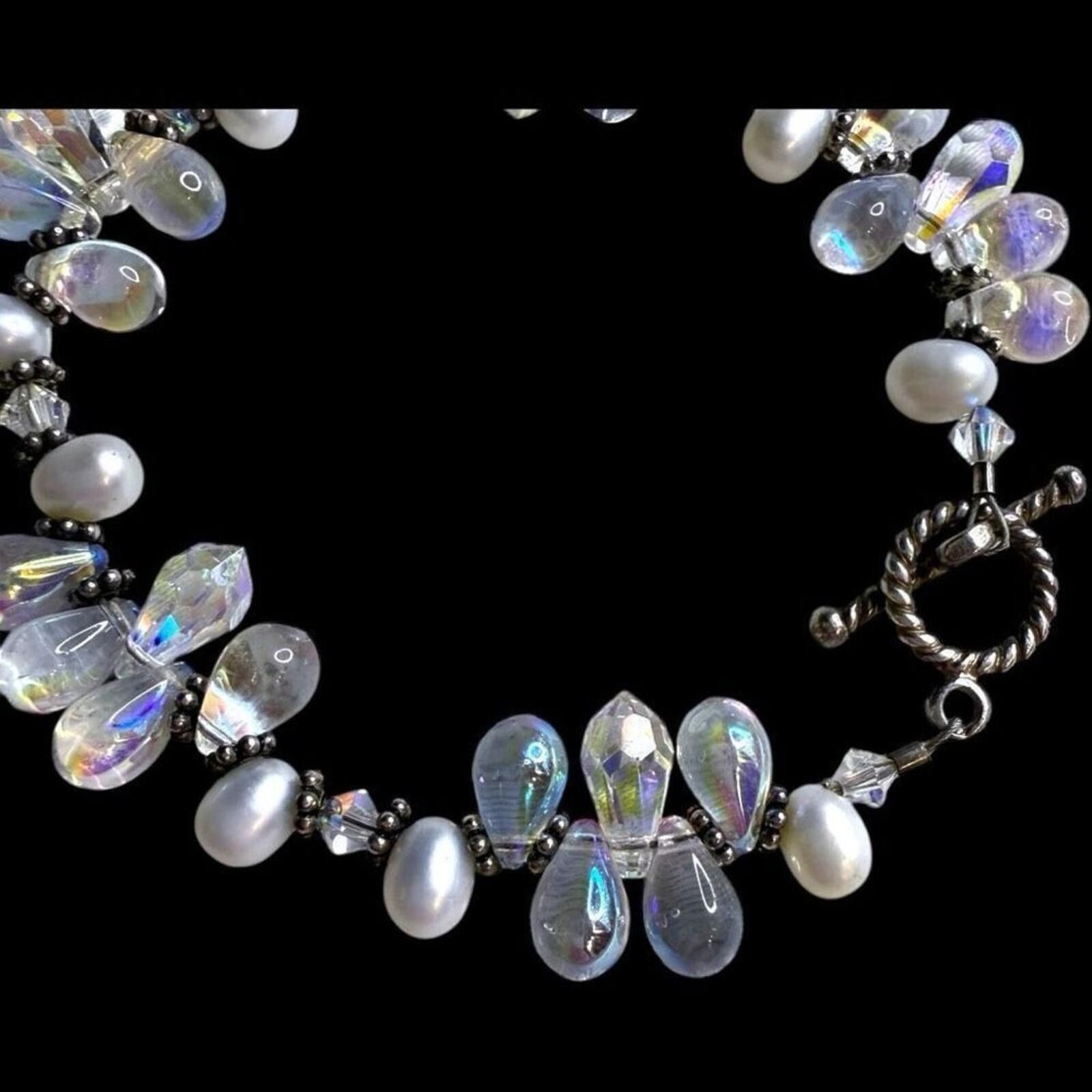 Swarovski SWAROVSKI Crystal Genuine Freshwater Pearl Crystal Bracelet Size ONE SIZE - 4 Thumbnail