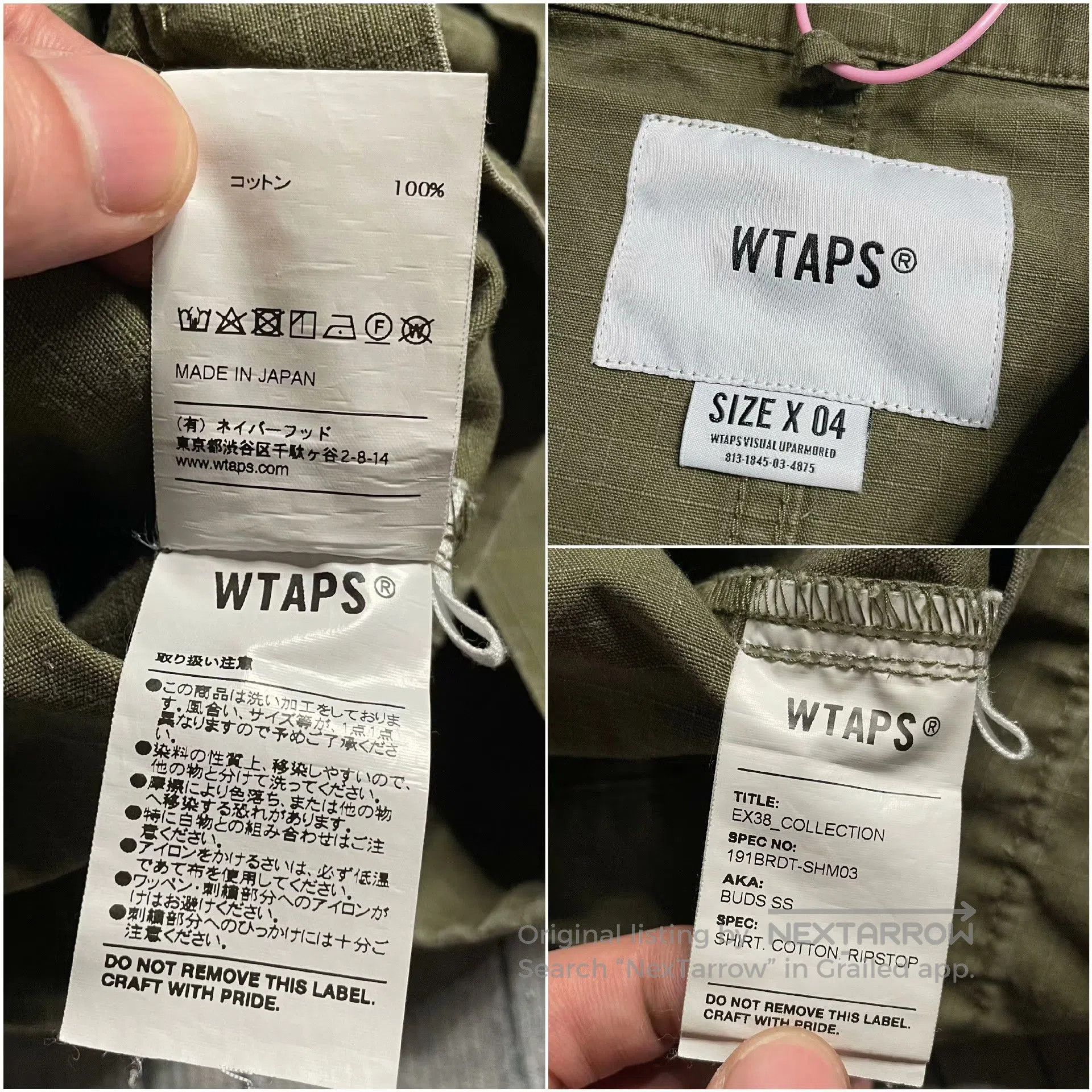 Wtaps WTAPS 19SS BUDS RIPSTOP SHIRT. Size US XL / EU 56 / 4 - 8 Thumbnail