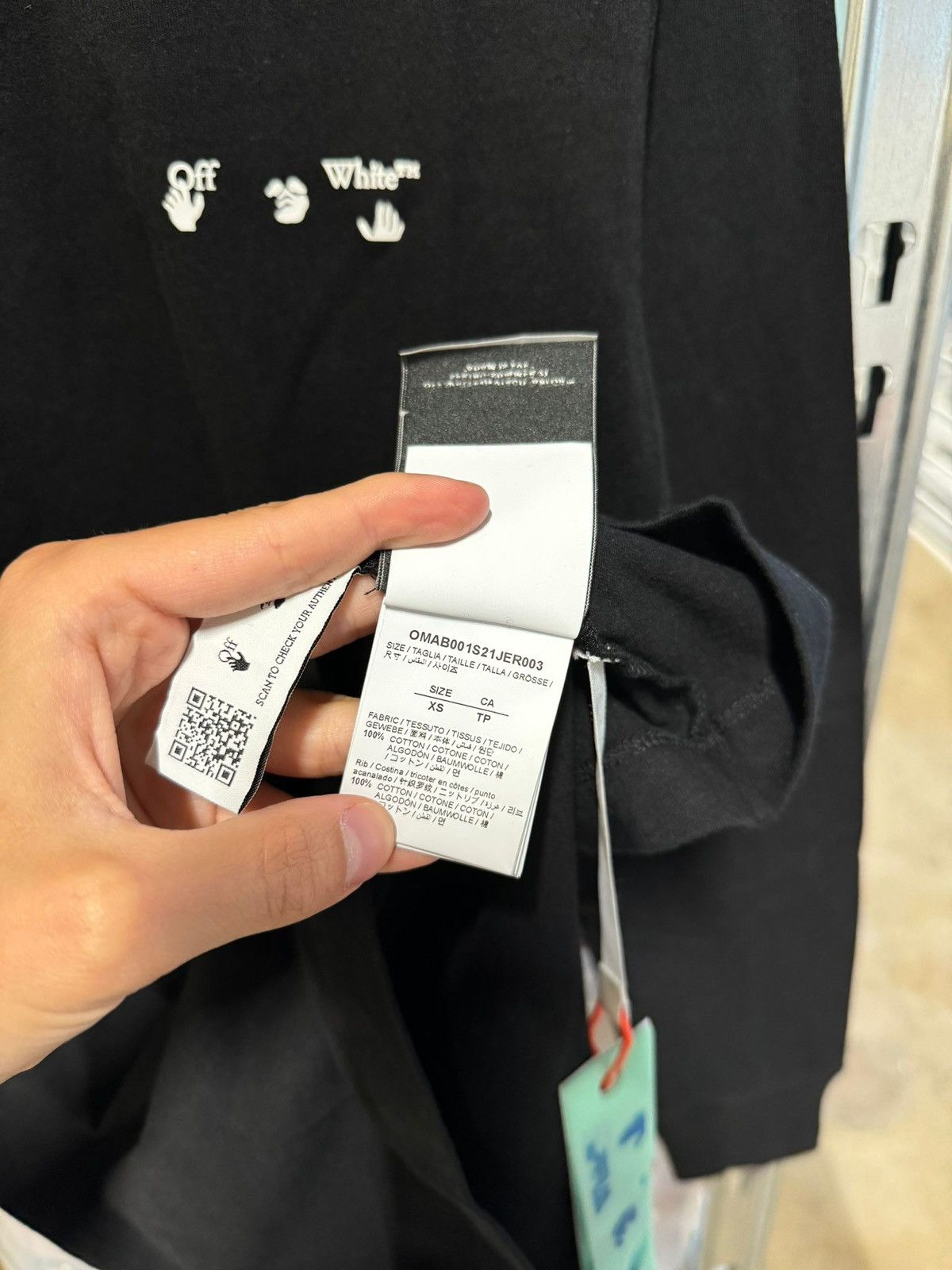 Off-White Off-White Logo Long Sleeve T-Shirt NEW 475$ Size US XS / EU 42 / 0 - 4 Thumbnail