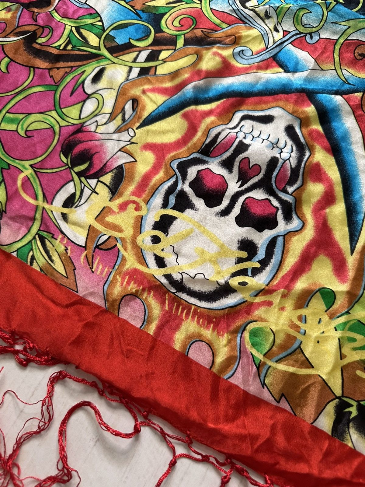 Ed Hardy Ed Hardy silk large scarf Size ONE SIZE - 3 Thumbnail