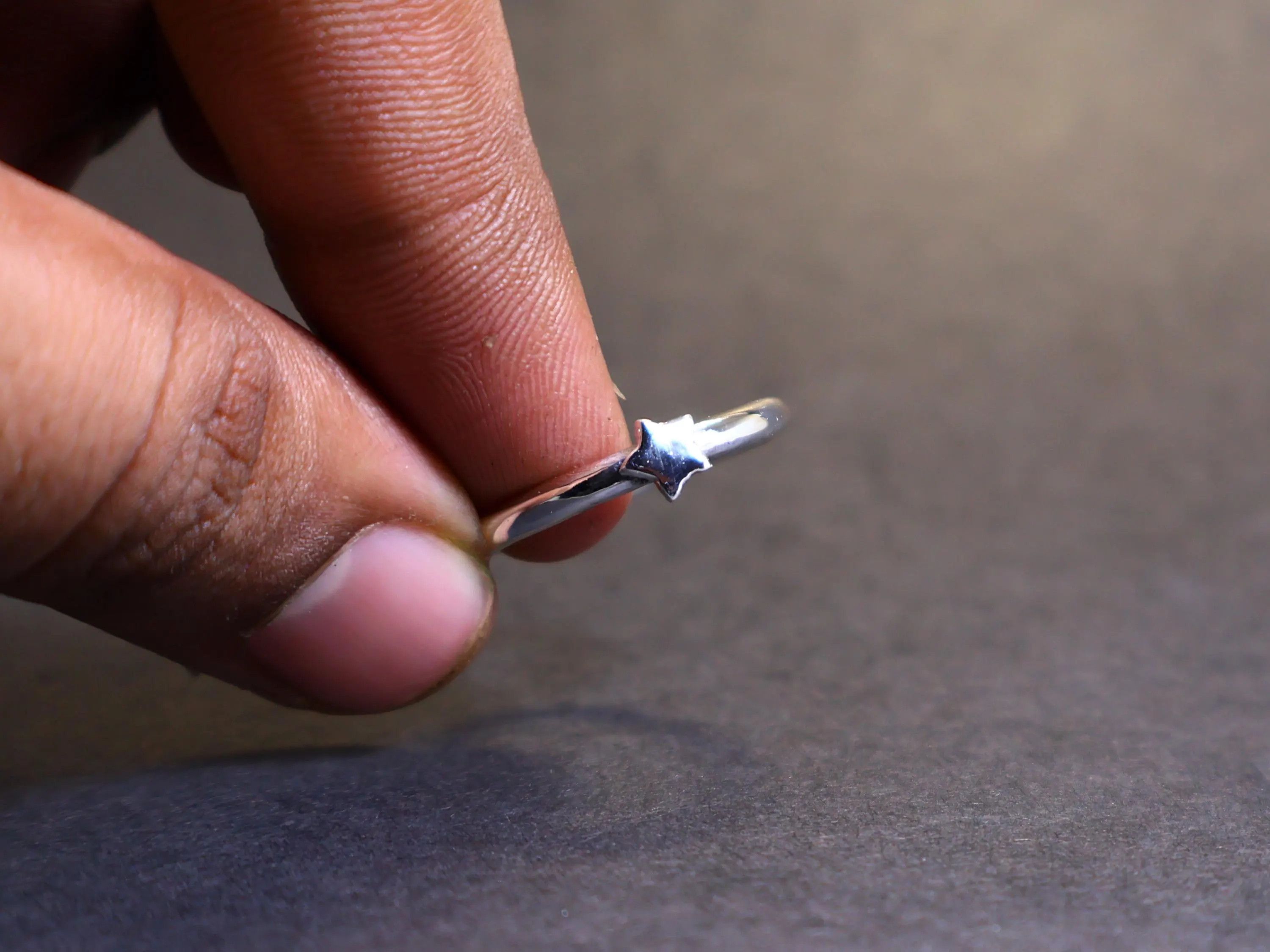 Handmade Star Ring, Handmade Ring, Sterling Silver Ring, Gift For Her Size ONE SIZE - 7 Thumbnail