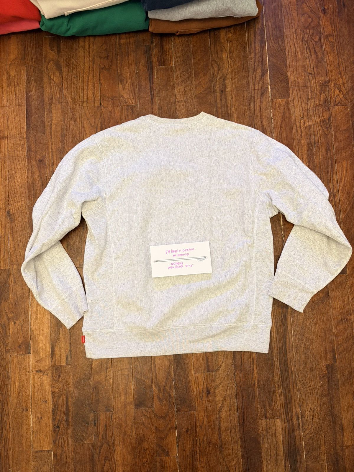 Supreme Supreme Box Logo Crewneck Sweater Bogo Grey Red Large Size US L / EU 52-54 / 3 - 11 Thumbnail