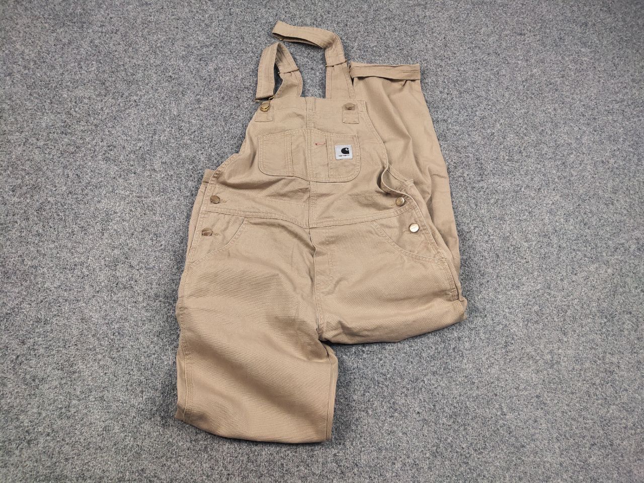 Carhartt Carhartt Wip bib overall w Canvas Beige Suit Vintage Style Size 32" / US 10 / IT 46 - 2 Thumbnail