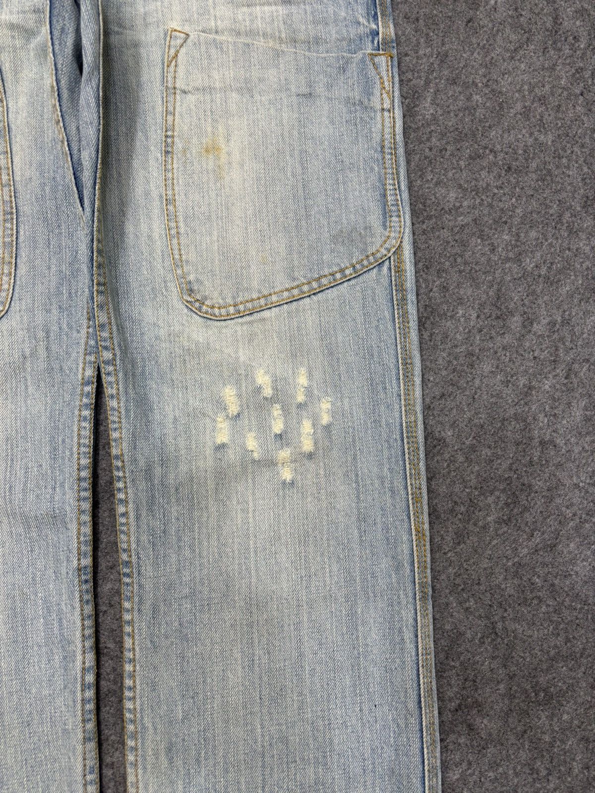 Japanese Brand 💥Insane Style Patches X Shots Distressed MPocket Denim F663 Size US 32 / EU 48 - 6 Thumbnail