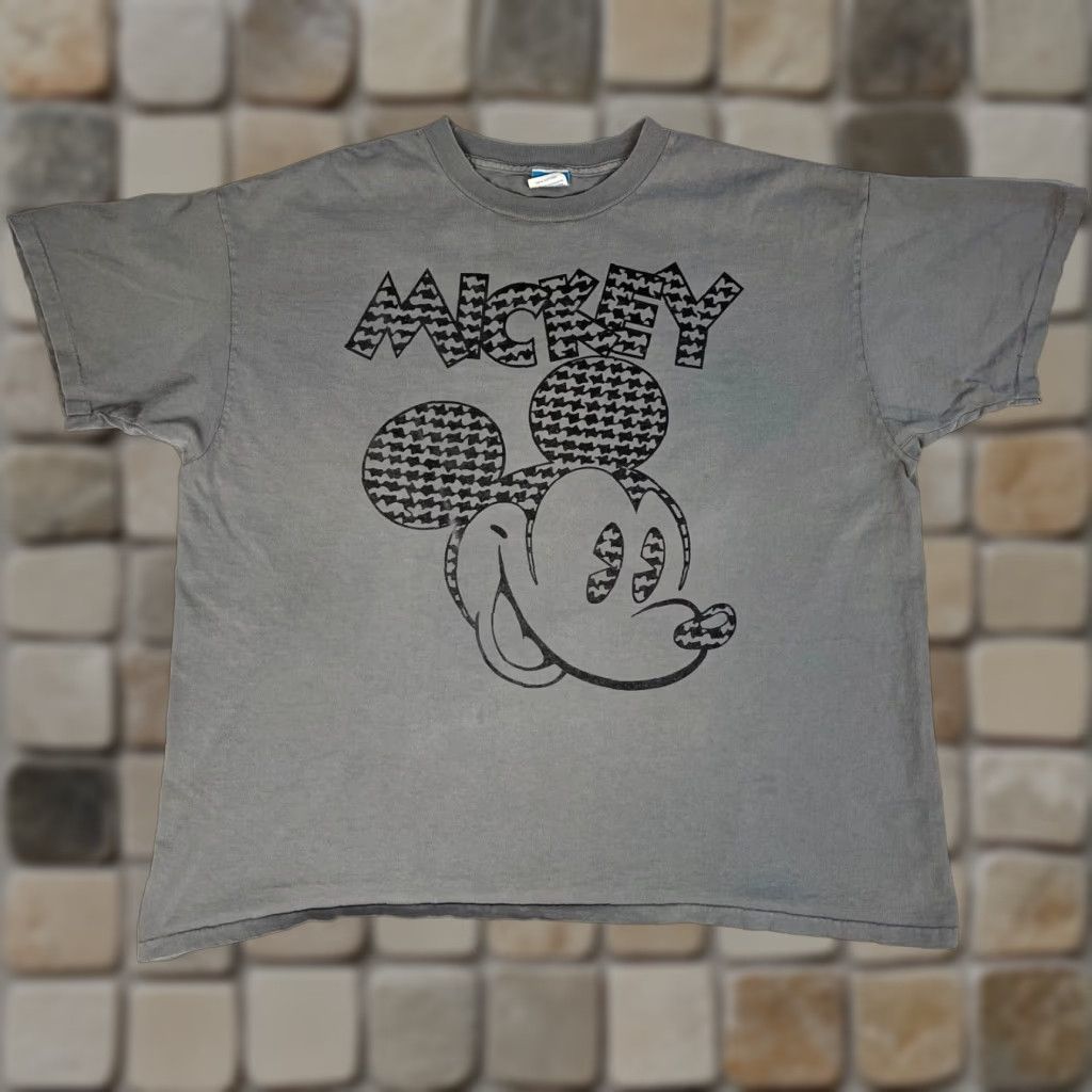 Disney Disney Mickey Mouse Men's Vintage T-Shirt - Gray, XL, Crew Neck, Short Sleeve, Cotton, Made in USA, 1990s, Graphic Print Size US XL / EU 56 / 4 - 1 Thumbnail