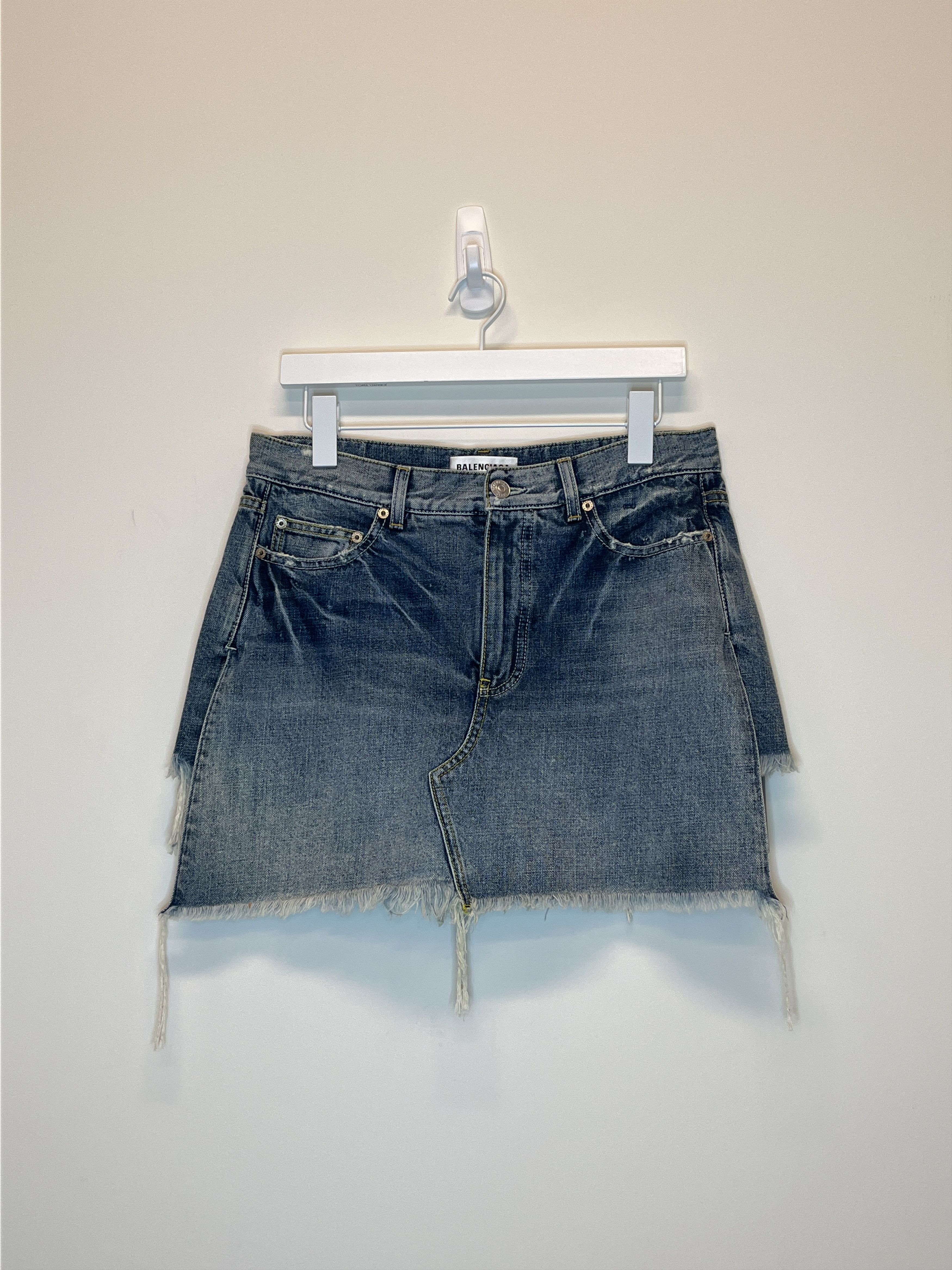 Balenciaga Reconstructed Jean Skirt Size 26" / US 2 / IT 38 - 1 Thumbnail