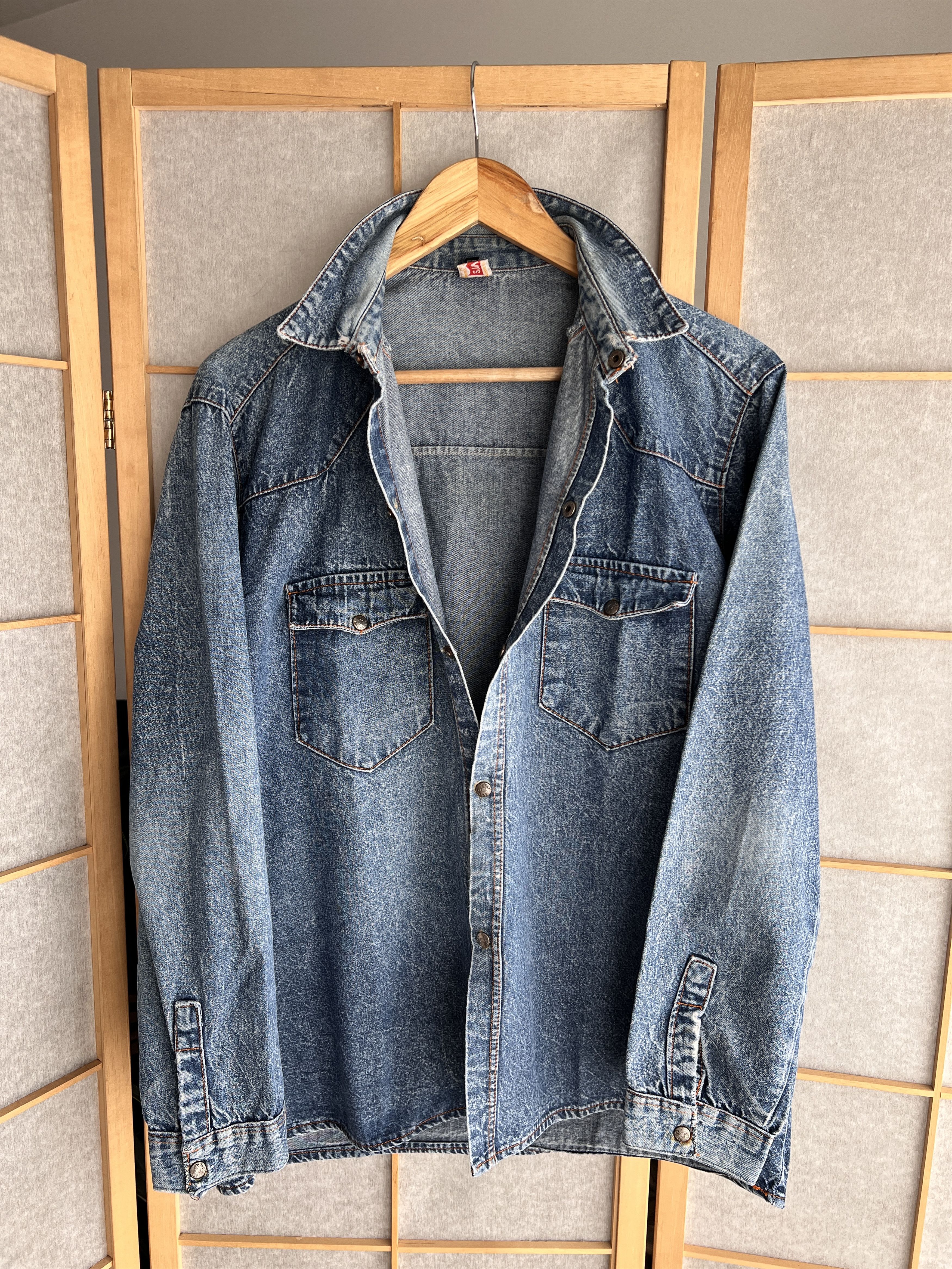 Levi's Vintage Clothing Archive 70s 80s Levis vintage orange tab western denim shirt Size US L / EU 52-54 / 3 - 5 Thumbnail
