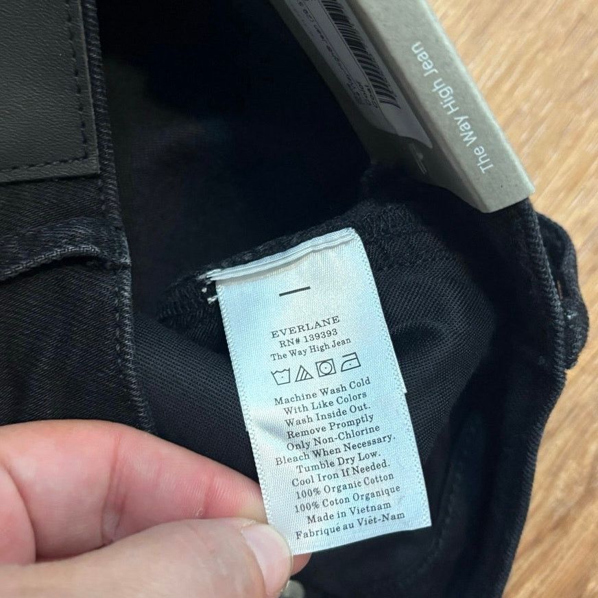 Everlane NWT Everlane The Way-High Jean In Coal Black Size 23 Long Size 23" - 7 Thumbnail
