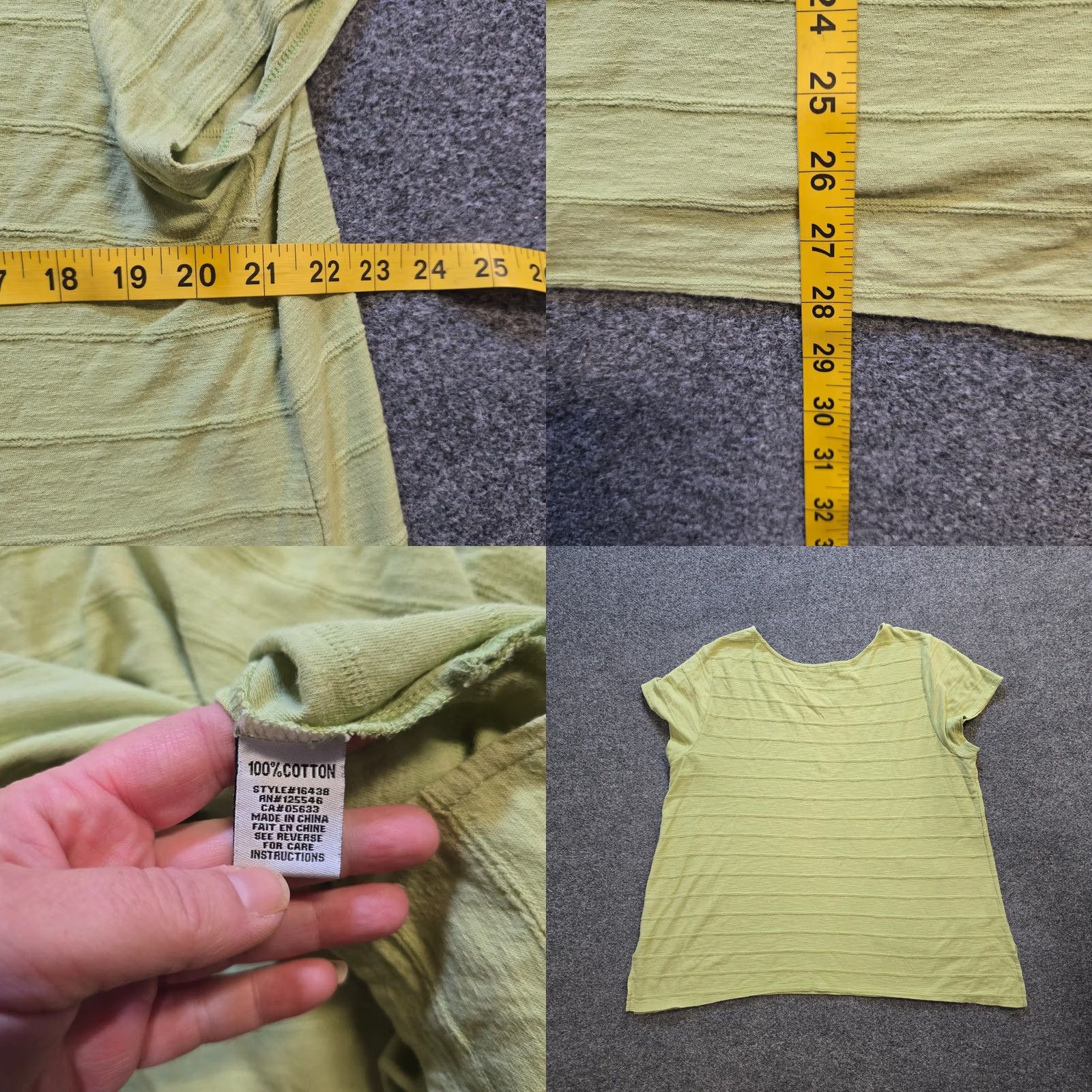 Habitat Habitat Top Womens Size Large Green Pockets Short Sleeve Tunic Shirt Capsule Textured Knit Solid Vintage: No Size L / US 10 / IT 46 - 9 Thumbnail