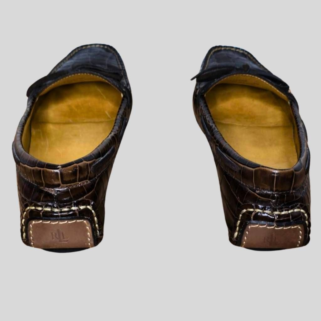 Lauren Ralph Lauren Lauren Ralph Lauren Women's Loafers Size 6B Brown Croc Embos Size US 6 / IT 36 - 9 Thumbnail