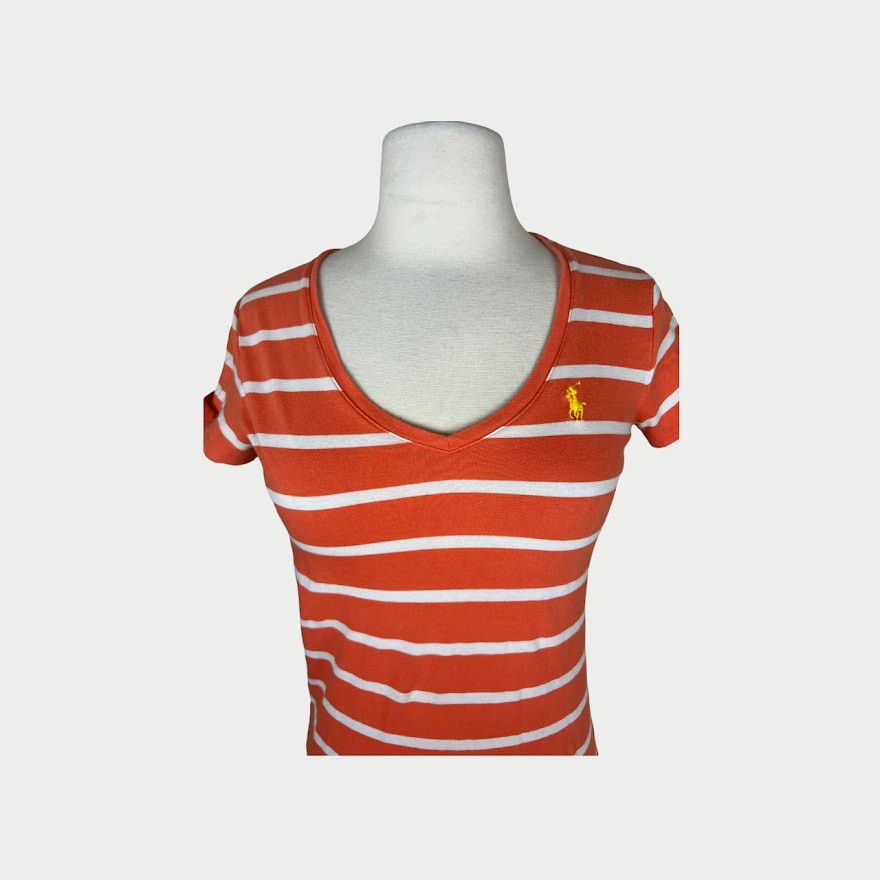 Ralph Lauren Sport Ralph Lauren Sport | Striped Vintage Vneck Tee | XS Size XS / US 0-2 / IT 36-38 - 5 Thumbnail