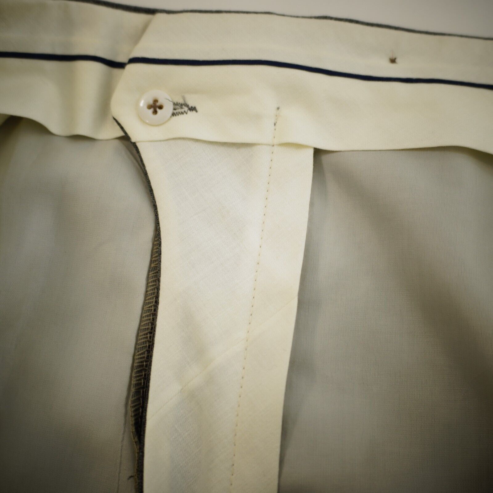 Lauren Ralph Lauren Lauren Ralph Lauren Super 100's Wool Gray Flat Front Mid Ris Size 40R - 7 Thumbnail