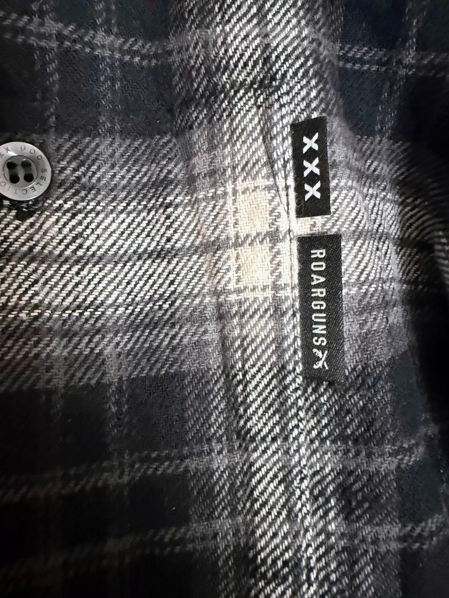 roarguns roarguns×godselectionxxx black flannel check shirt Size US L / EU 52-54 / 3 - 5 Thumbnail
