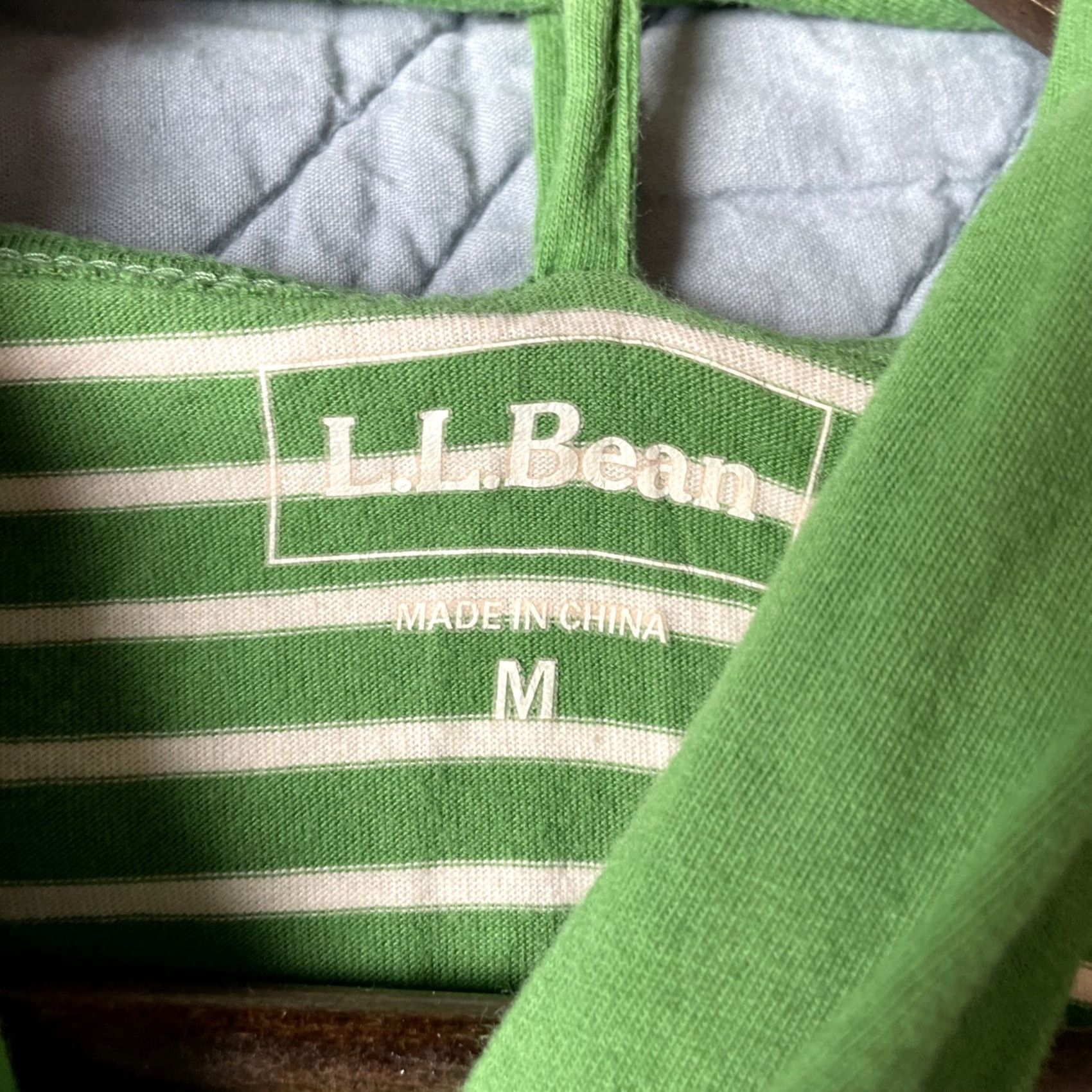 Vintage VINTAGE L.L. Bean Green Striped Knit Top T-Shirt with Scarf Women's M Casual Size M / US 6-8 / IT 42-44 - 5 Thumbnail