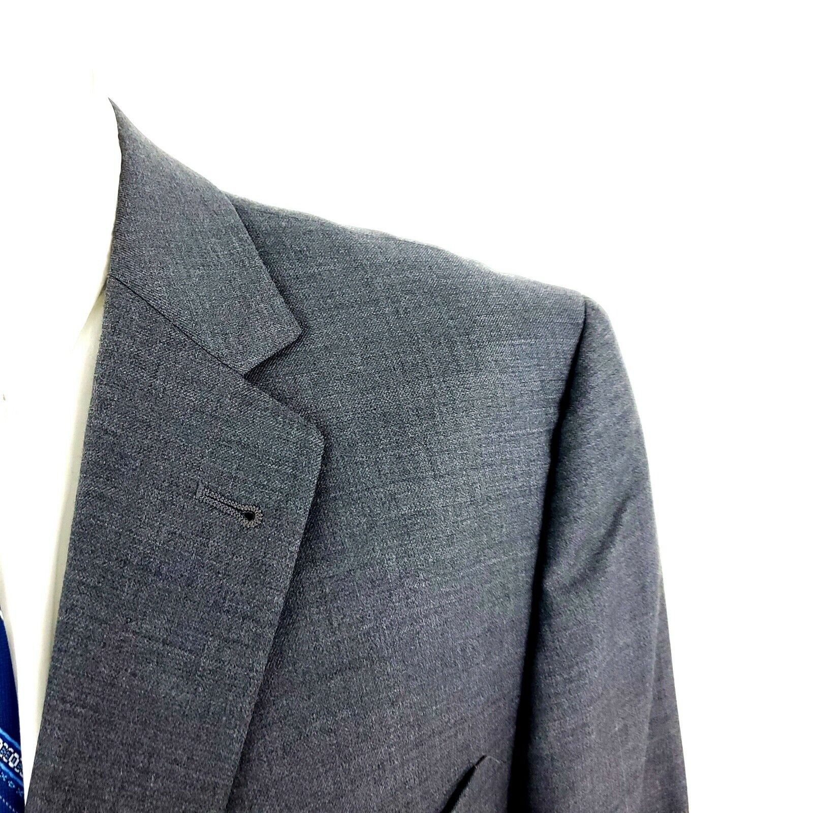 Joseph Abboud Joseph Abboud Zigone Wool 2 Button Blazer 42R Gray Sport Coa Size 42R - 2 Thumbnail
