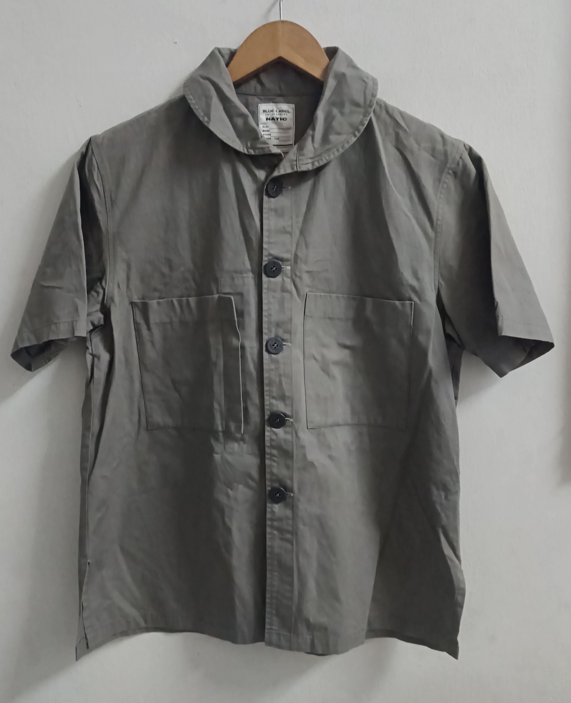 United Arrows 🔥🔥 Rare United Arrows Shawl Collar Navy Shirt Size US L / EU 52-54 / 3 - 1 Thumbnail
