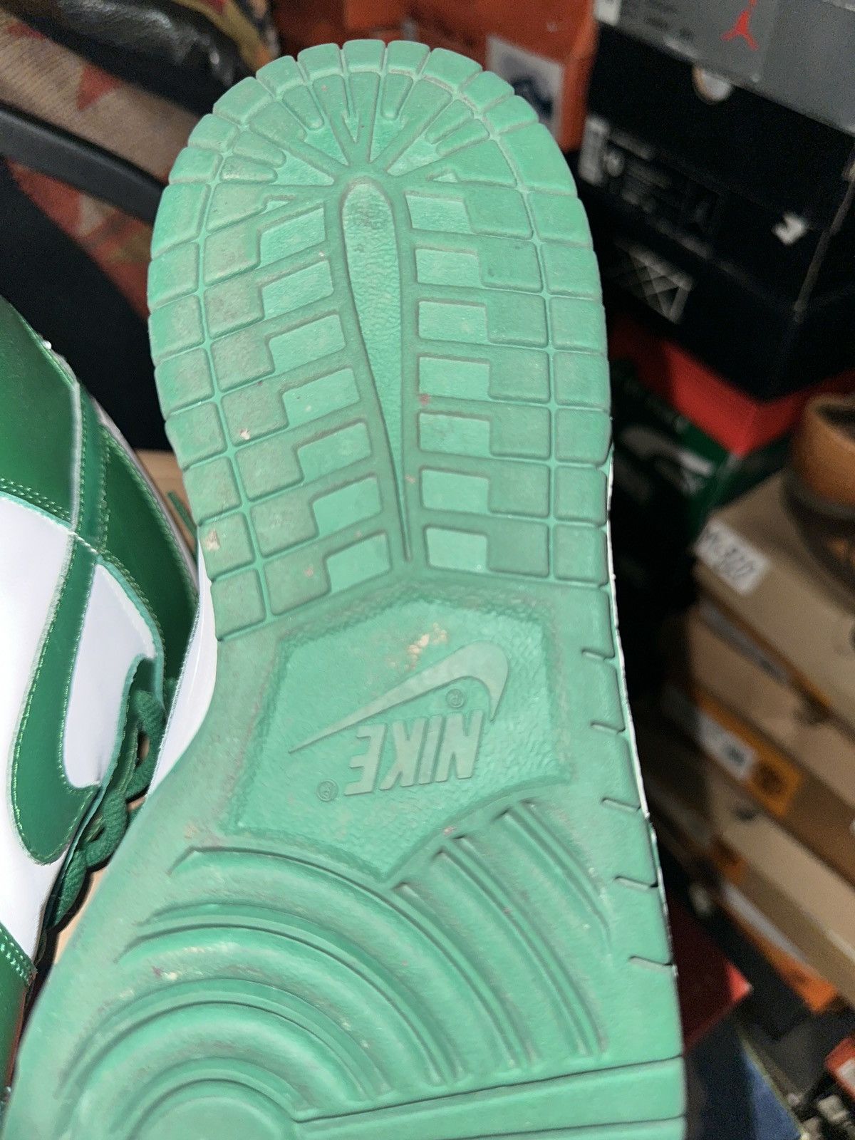 Nike Vintage Nike Dunk High 2003 Celtic Green (Michigan Spartans) Size US 10 / EU 43 - 8 Thumbnail