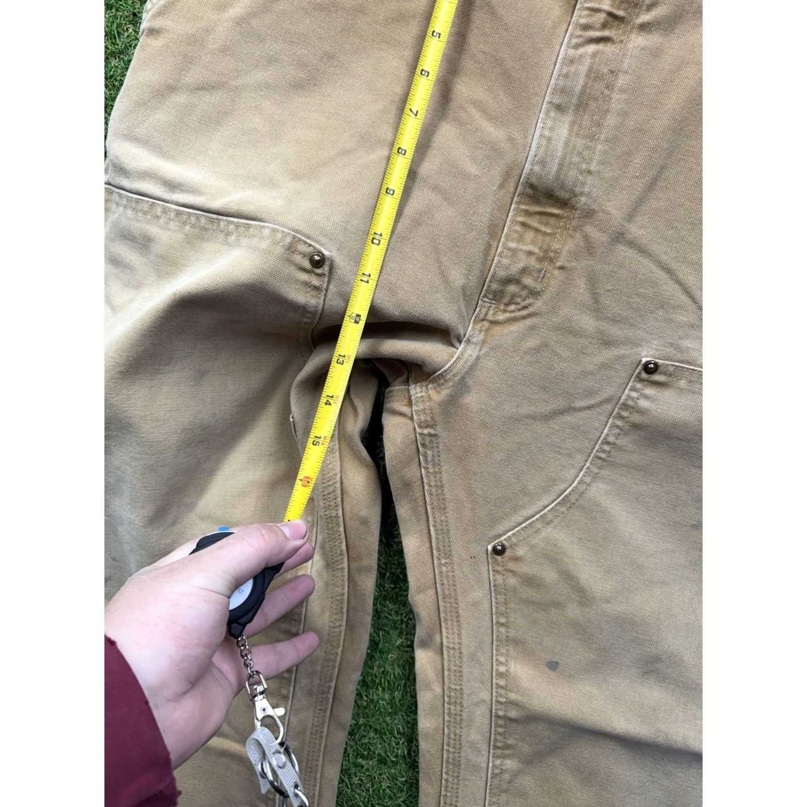 Carhartt Carhartt B01 BRN Double Knee Pants Mens 42x32 Duck Canvas Brown Loose Original Fit Workwear Vintage USA Logger Pants Size US 42 / EU 58 - 4 Thumbnail