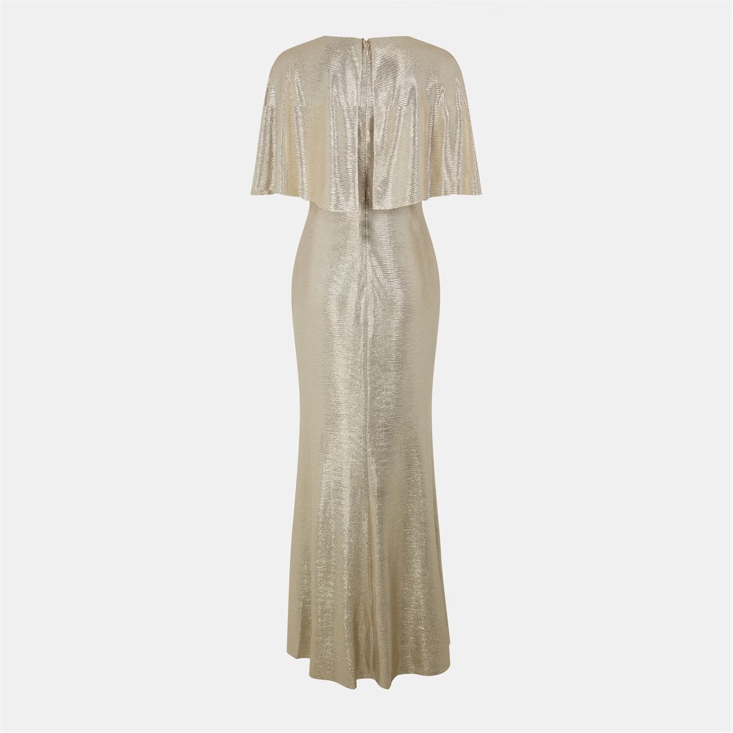 Lauren Ralph Lauren o1g2r1mq0825 Phinya Gown in Birch Tan/Gold Size S / US 4 / IT 40 - 2 Thumbnail