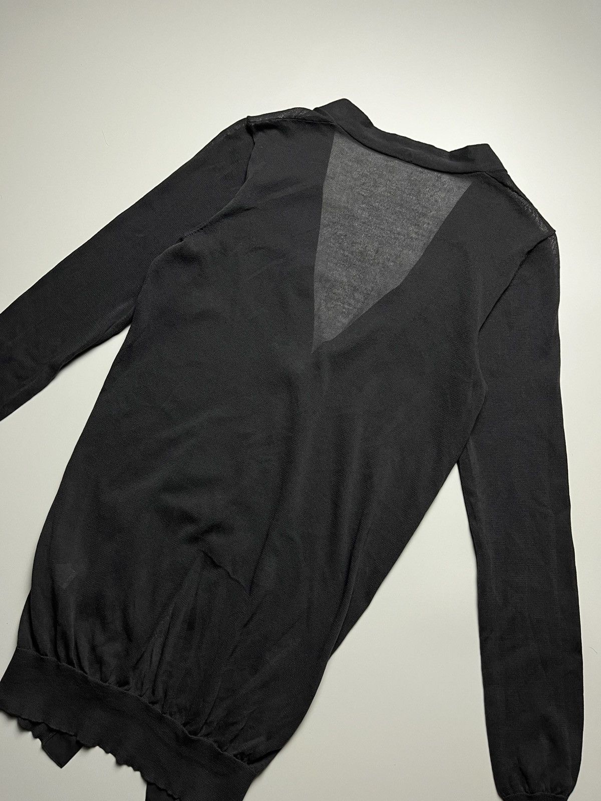 Brunello Cucinelli Brunello Cucinelli Black Fine Knit Cotton Cardigan Size M / US 6-8 / IT 42-44 - 14 Thumbnail