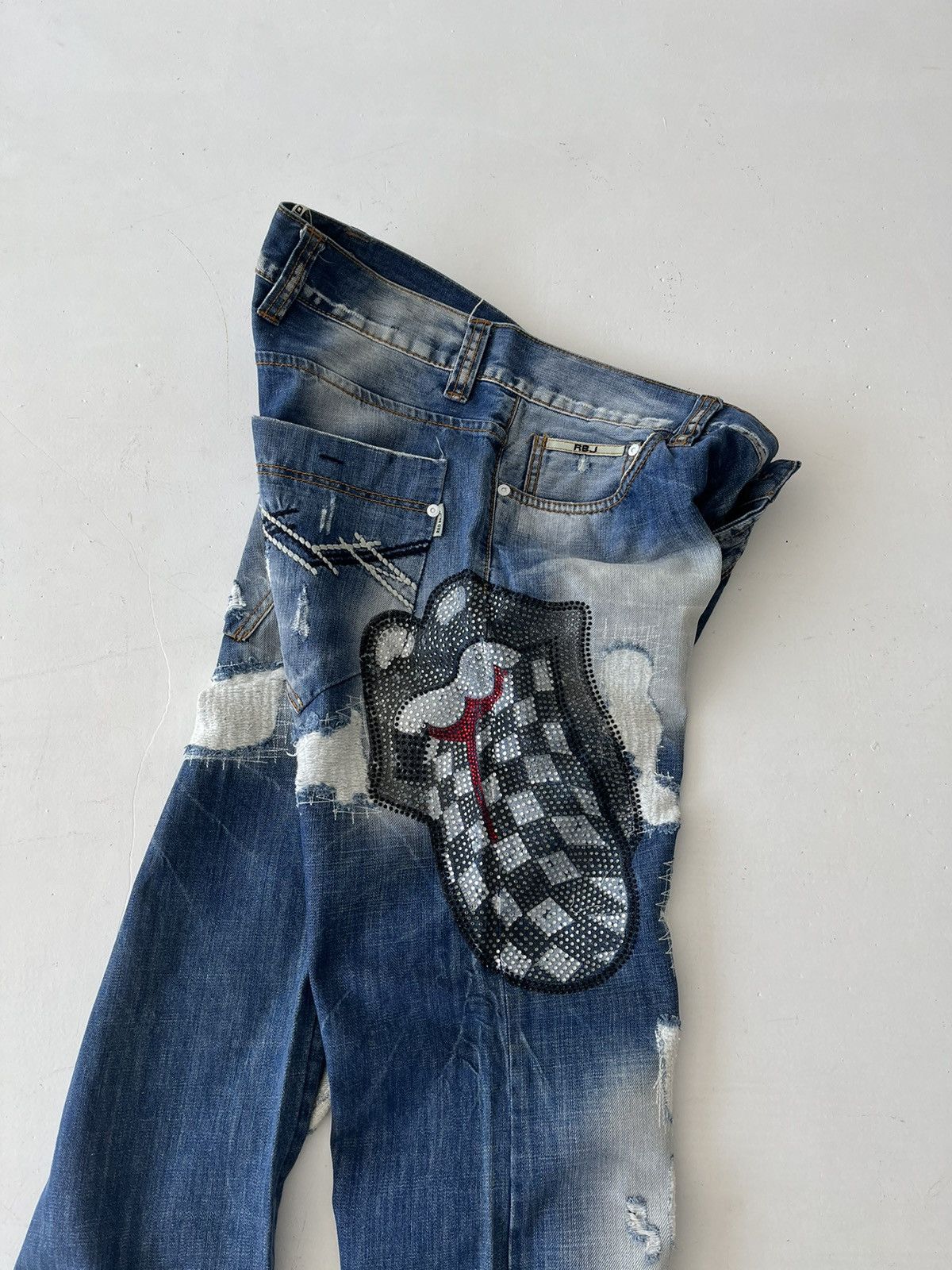 If Six Was Nine Vintage distressed Japanese jeans Musidor Rolling Stones y2k Size US 34 / EU 50 - 11 Thumbnail