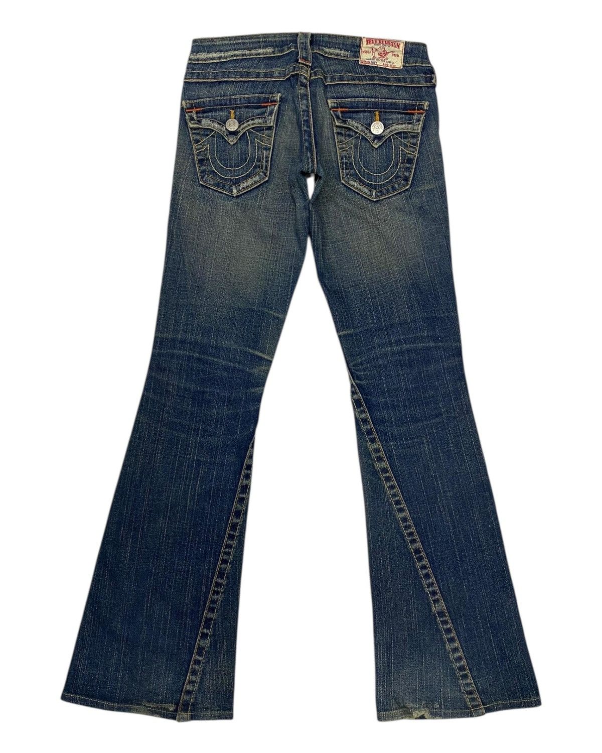 Hysteric Glamour × Le Grande Bleu (L.G.B.) × True Religion TRUE RELIGION JOEY FLARE JEANS DISTRESSED BOOTCUT DENIM JEAN Size 28" / US 6 / IT 42 - 8 Thumbnail