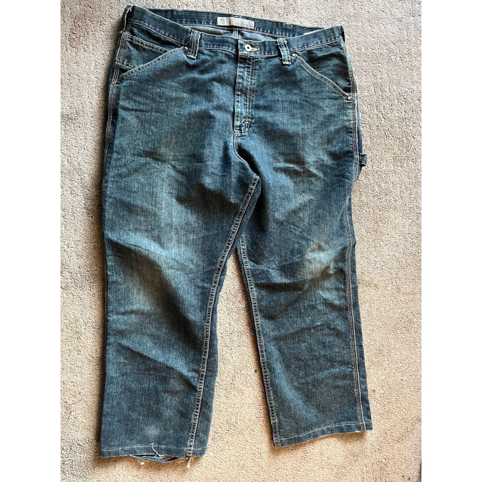 Lee VINTAGE Lee Jeans Relaxed Baggy Straight 40x30 Blue Denim Carpenter Mens Size US 40 / EU 56 - 3 Thumbnail