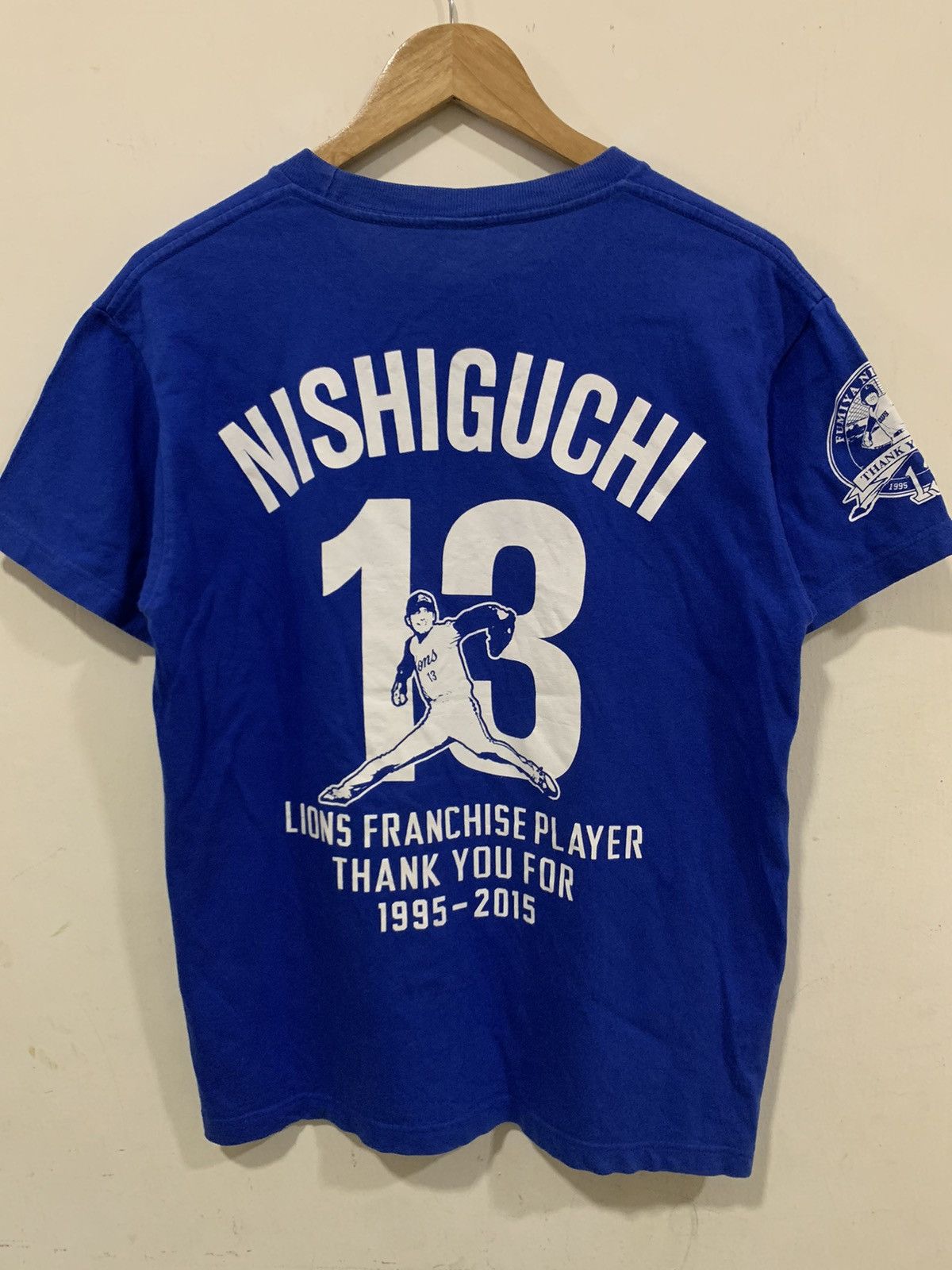 Japanese Brand Saitama Seibu Lions Fumiya Nishiguchi Retirement Tee Size US M / EU 48-50 / 2 - 5 Thumbnail
