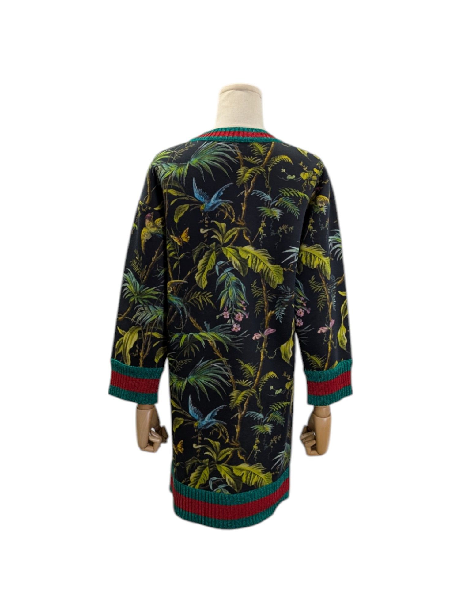 Gucci Black Cotton 2016 Jungle Print Dress Size XS / US 0-2 / IT 36-38 - 2 Thumbnail