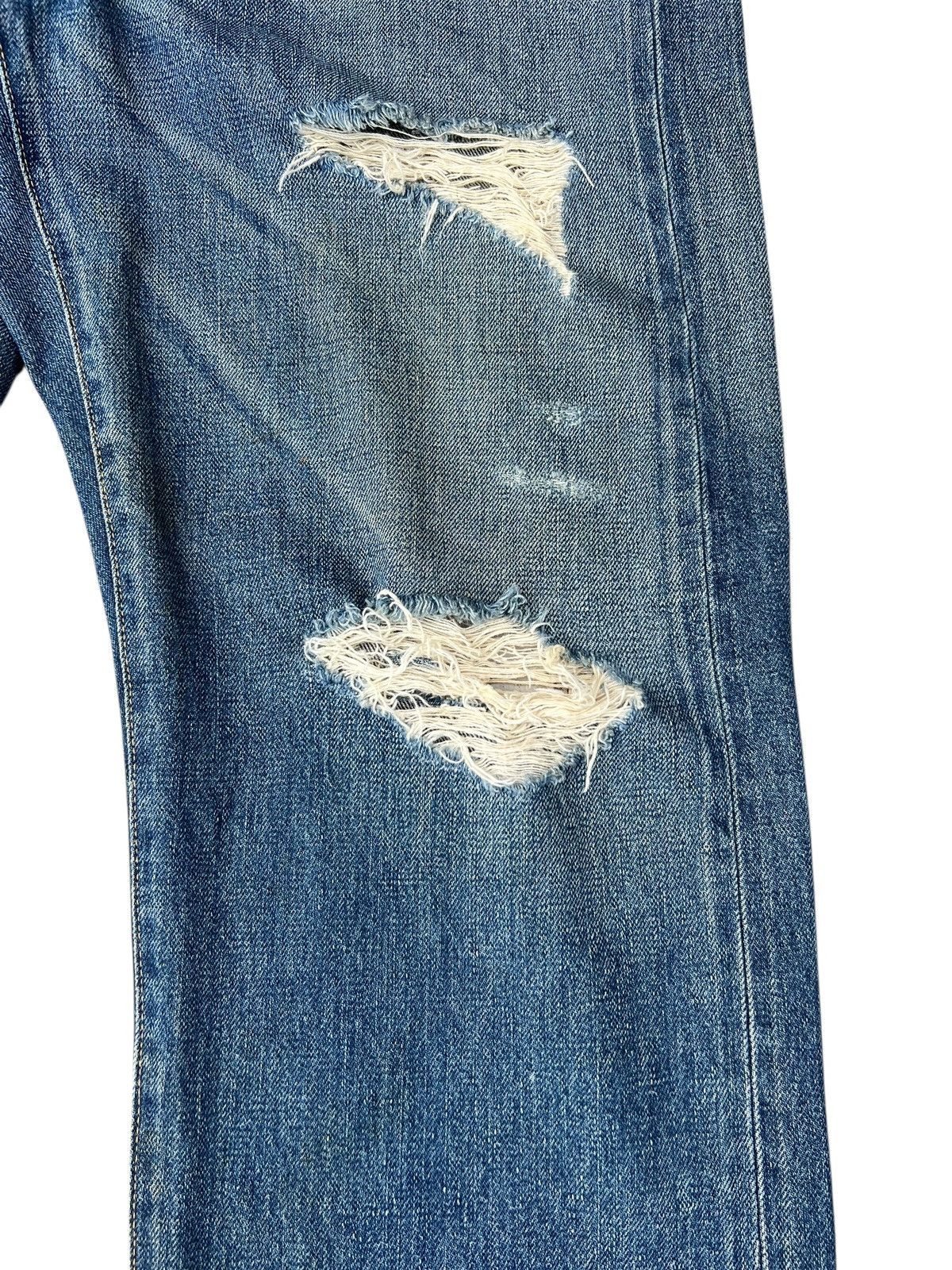 WHIZ LIMITED Whiz Limited Japan Ripped Distress Denim Selvedge Jeans Size US 32 / EU 48 - 12 Thumbnail