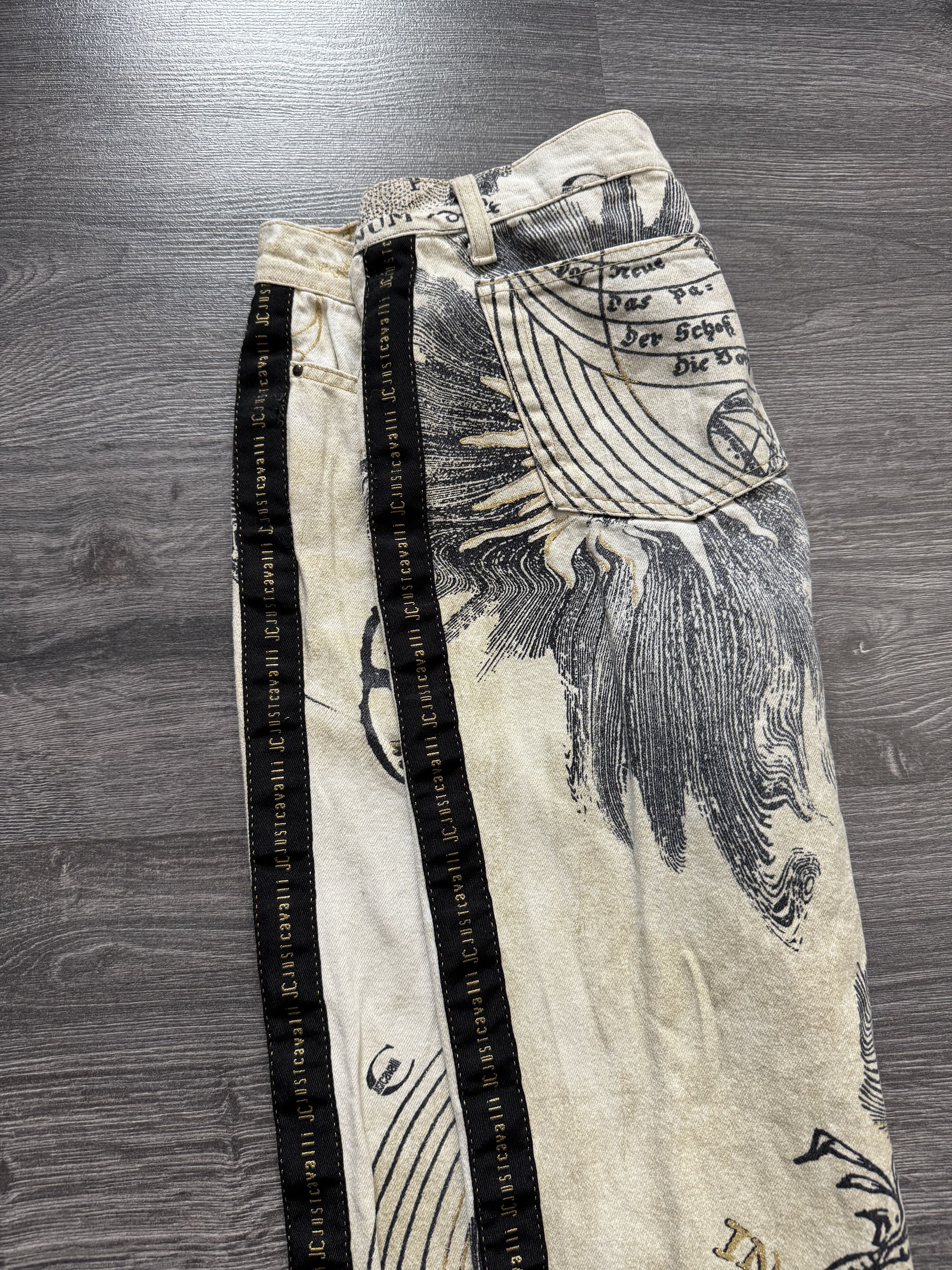 Just Cavalli AW2003 Cavalli Zodiac Astrology Imperial Beige Pants Size US 30 / EU 46 - 7 Thumbnail