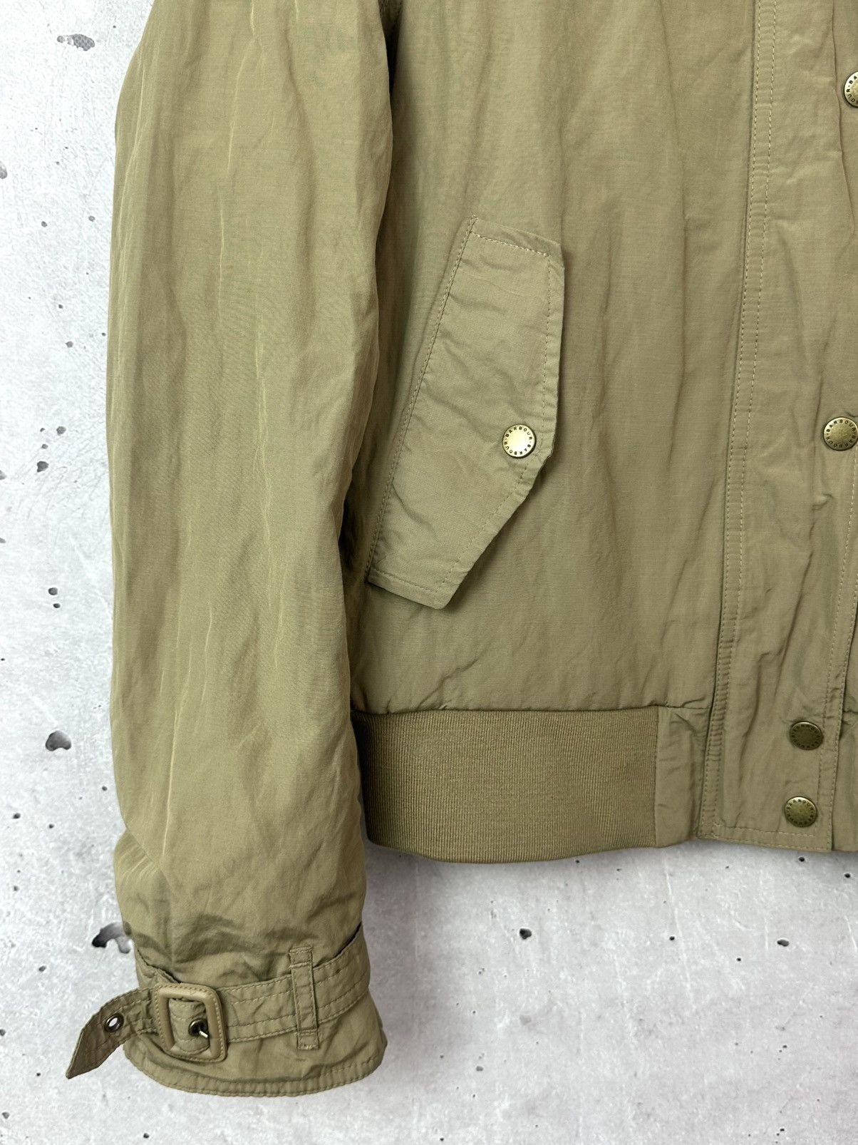 Barbour Barbour 1939 Steel Flyer Beige Women’s Bomber Zip Jacket Size XL / US 12-14 / IT 48-50 - 6 Thumbnail