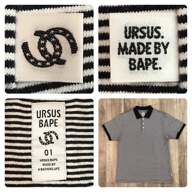 Bape × Nigo URSUS BAPE striped polo shirt a bathing ape Size US S / EU 44-46 / 1 - 4 Thumbnail