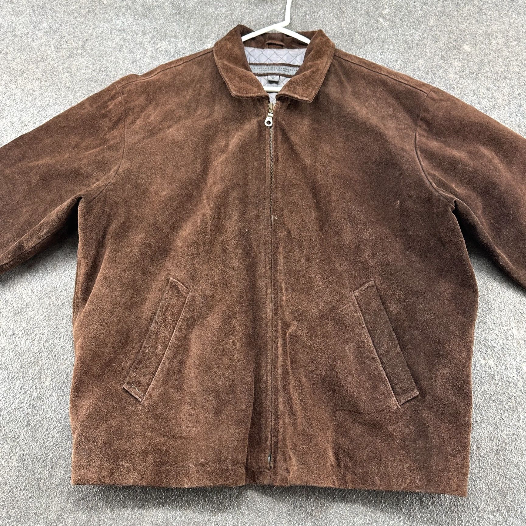 Vintage VINTAGE Le Collezioni Structure Jacket Men XL Brown Suede Leather 90s Bomber Full Zip Lined Quilted Winter Fall Casual Size US XL / EU 56 / 4 - 4 Thumbnail