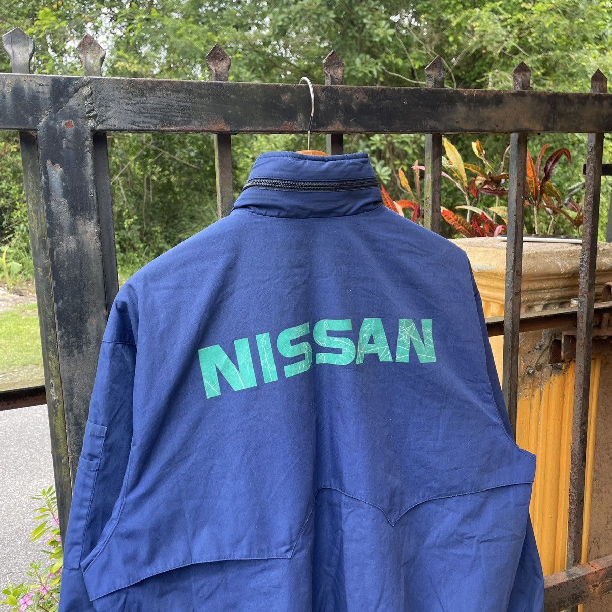 Sports Specialties × Vintage 🔥🇯🇵Vintage NISSAN Full Zipper Workers Bomber Light Jacket Size US L / EU 52-54 / 3 - 2 Thumbnail