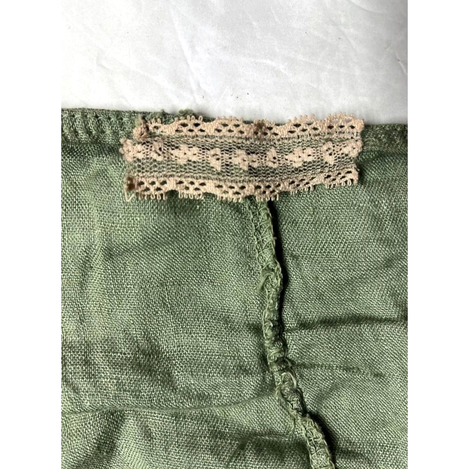 Vintage Olive Green Linen Oversized Cover Up Womens Size One Size ONE SIZE - 5 Thumbnail