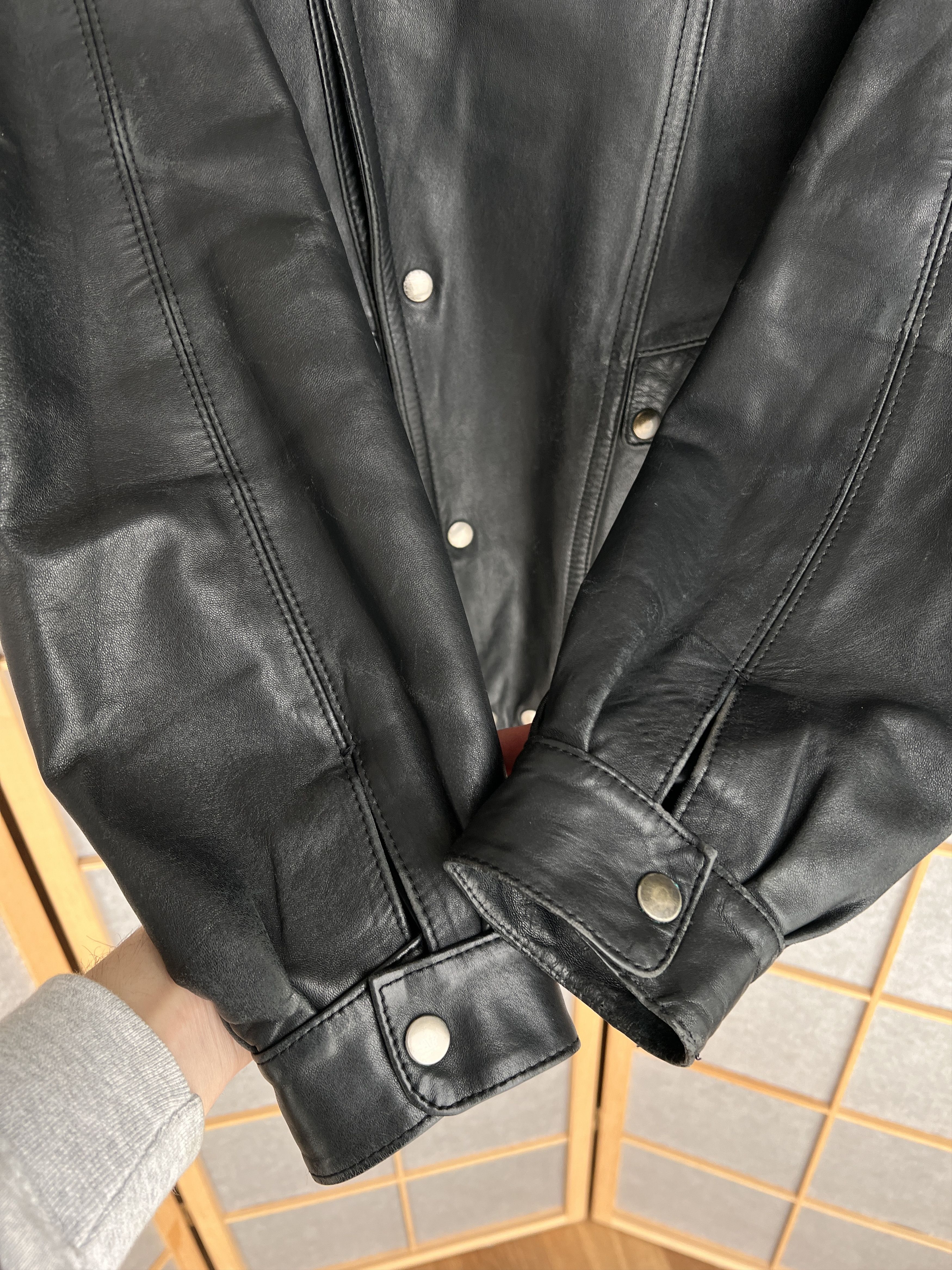 Hysteric Glamour Rare Asymmetric rick owens type leather bomber racing jacket Size US L / EU 52-54 / 3 - 9 Thumbnail