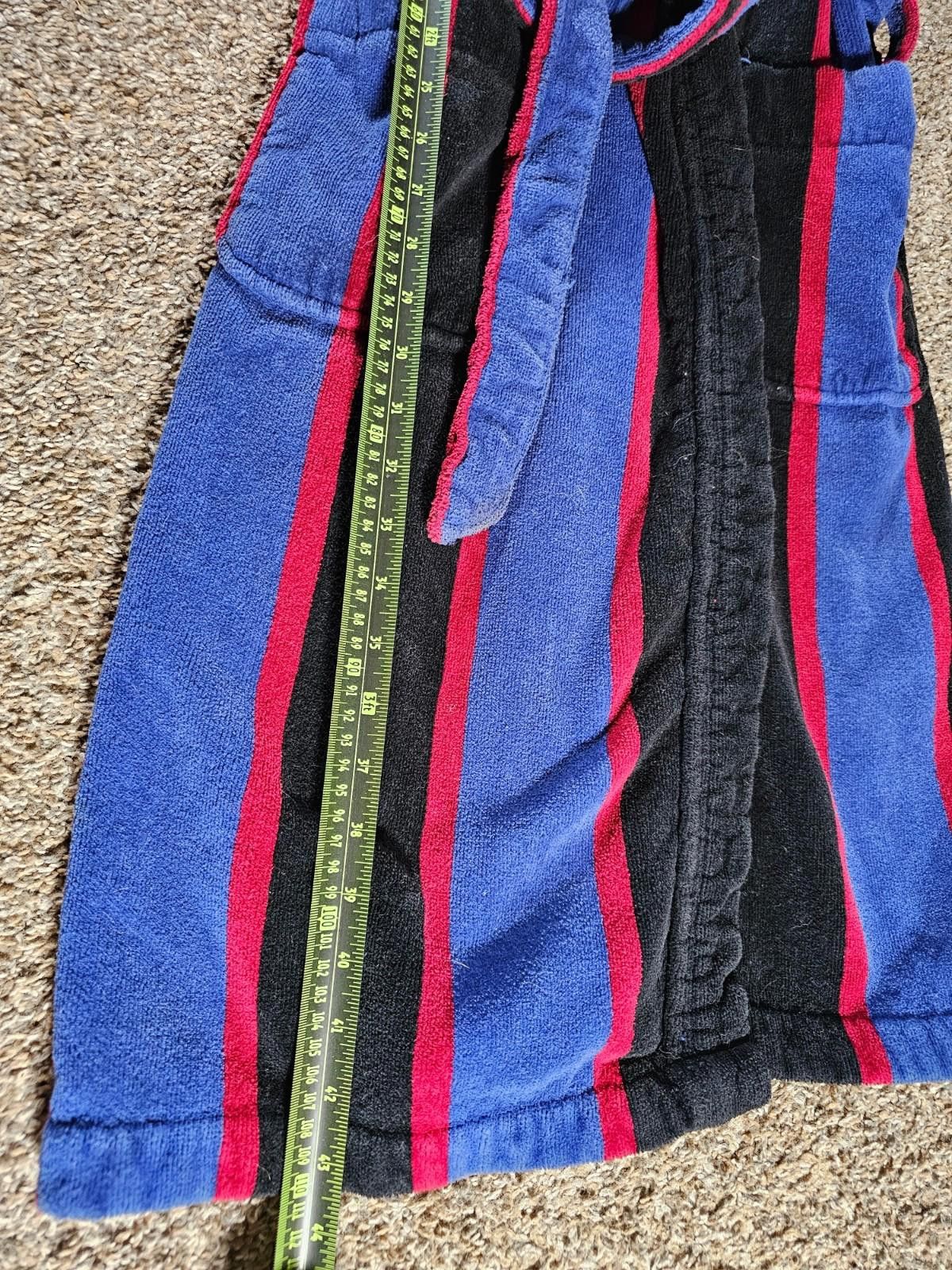 Designer Vintage Turkish Towel Robe OS 80s Hill & Archer Belted Thick Size ONE SIZE - 3 Thumbnail