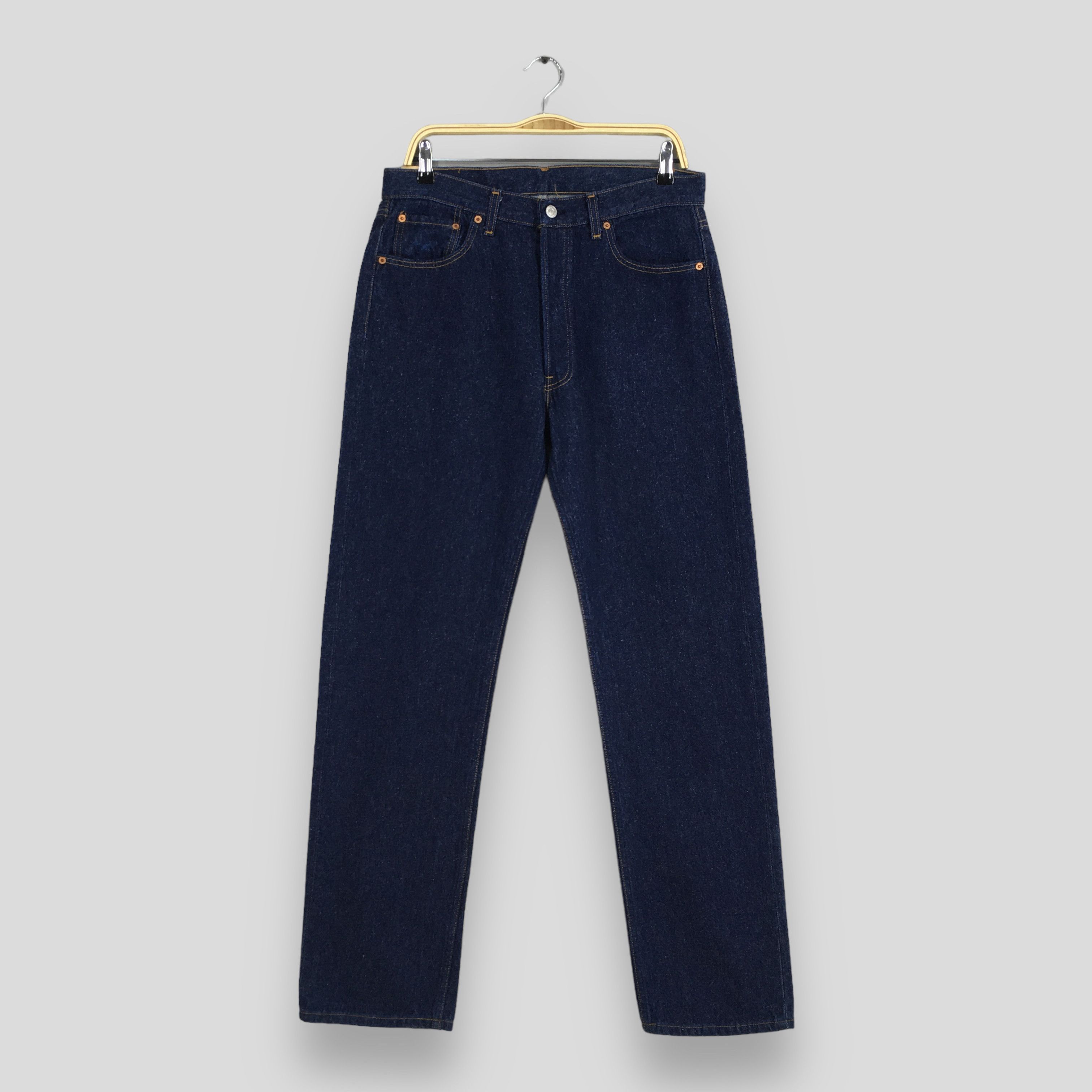 Levi's Size 32x33.5 Vintage 90s Levi's 501 Faded Blue Jeans S2080 Size US 32 / EU 48 - 1 Thumbnail